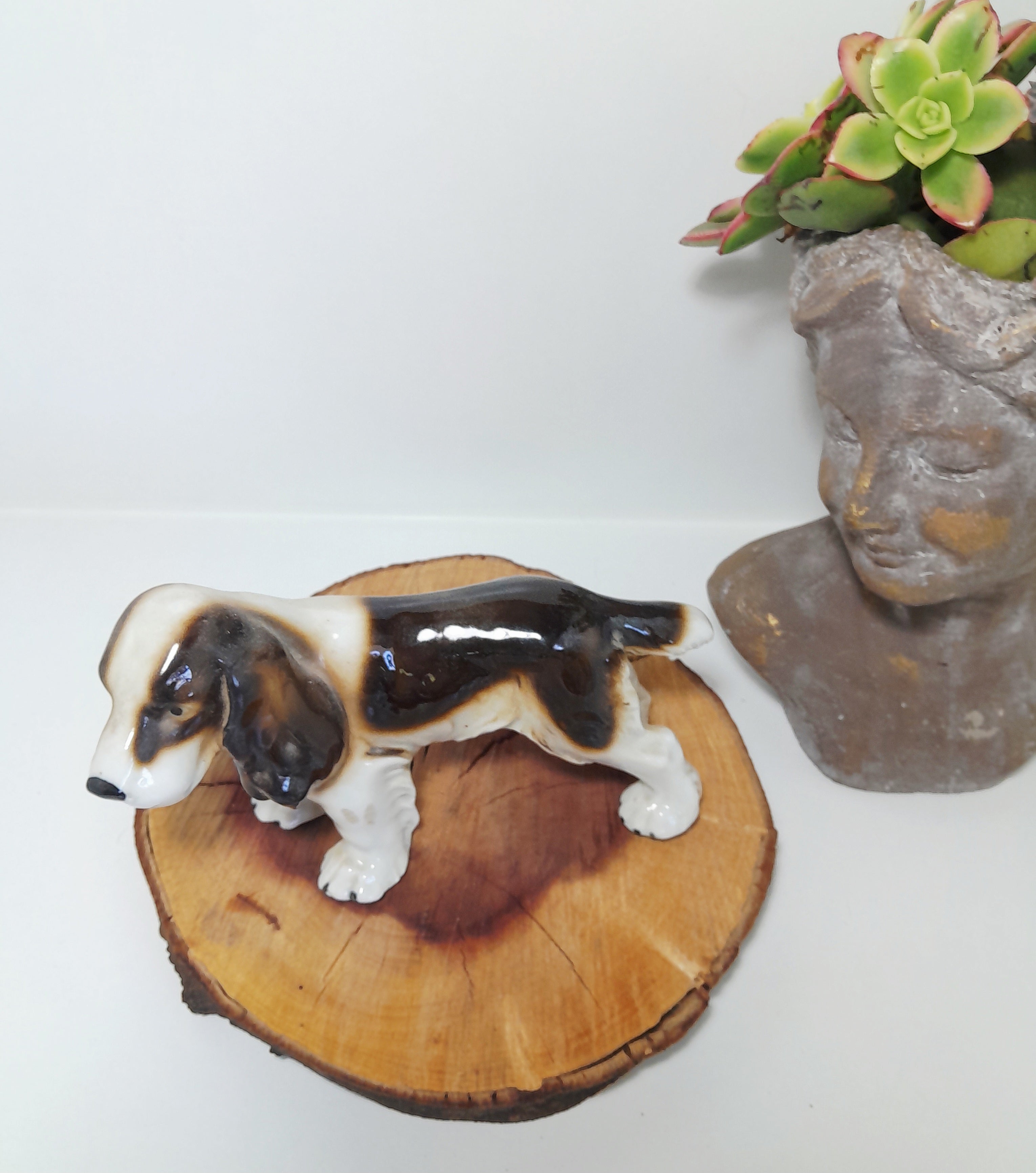 Vintage Porcelain Dog Figurine – Cocker / Springer Spaniel.