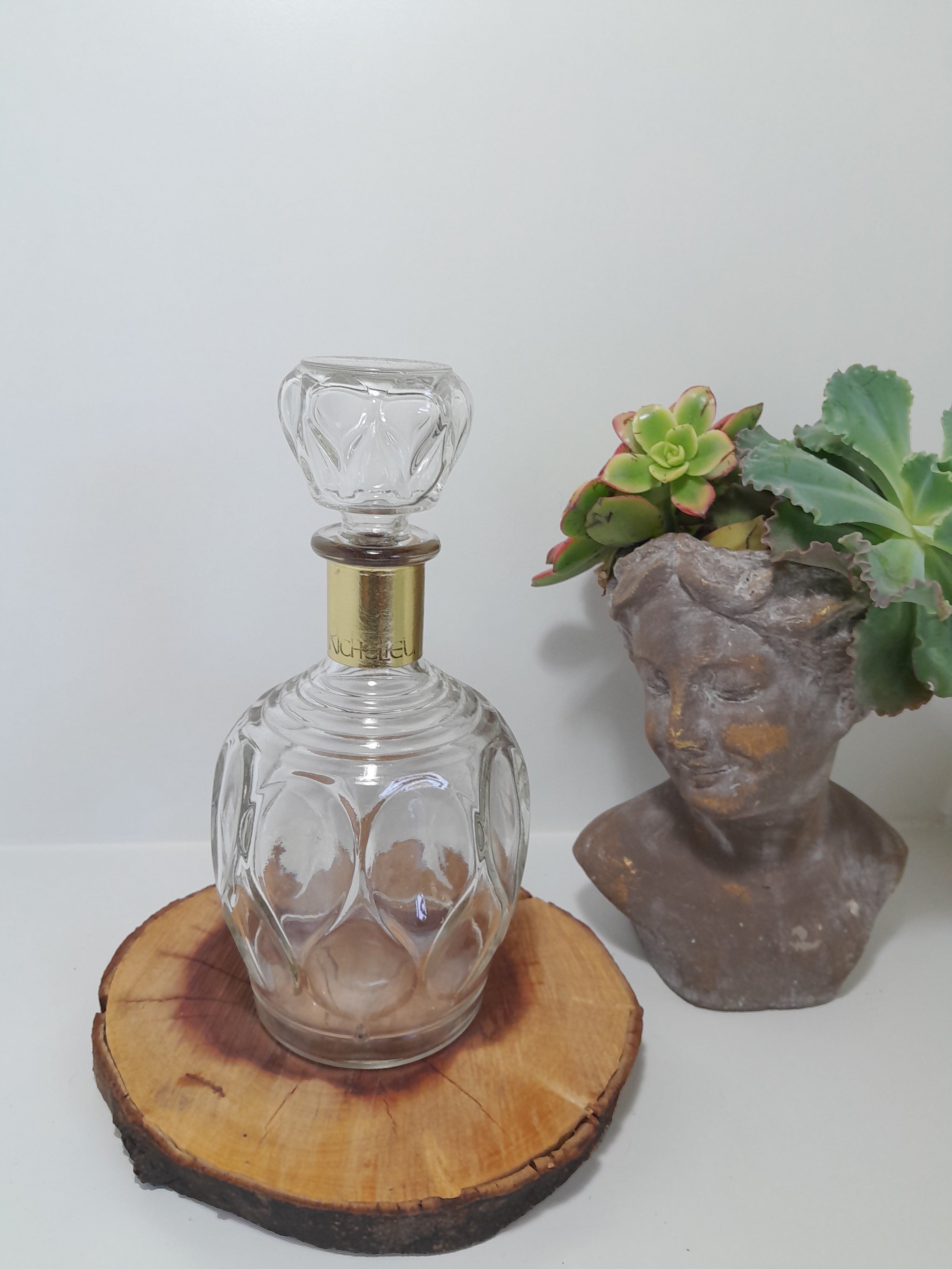 Mid Century Modern (MCM) Clear Glass Decanter with Stopper