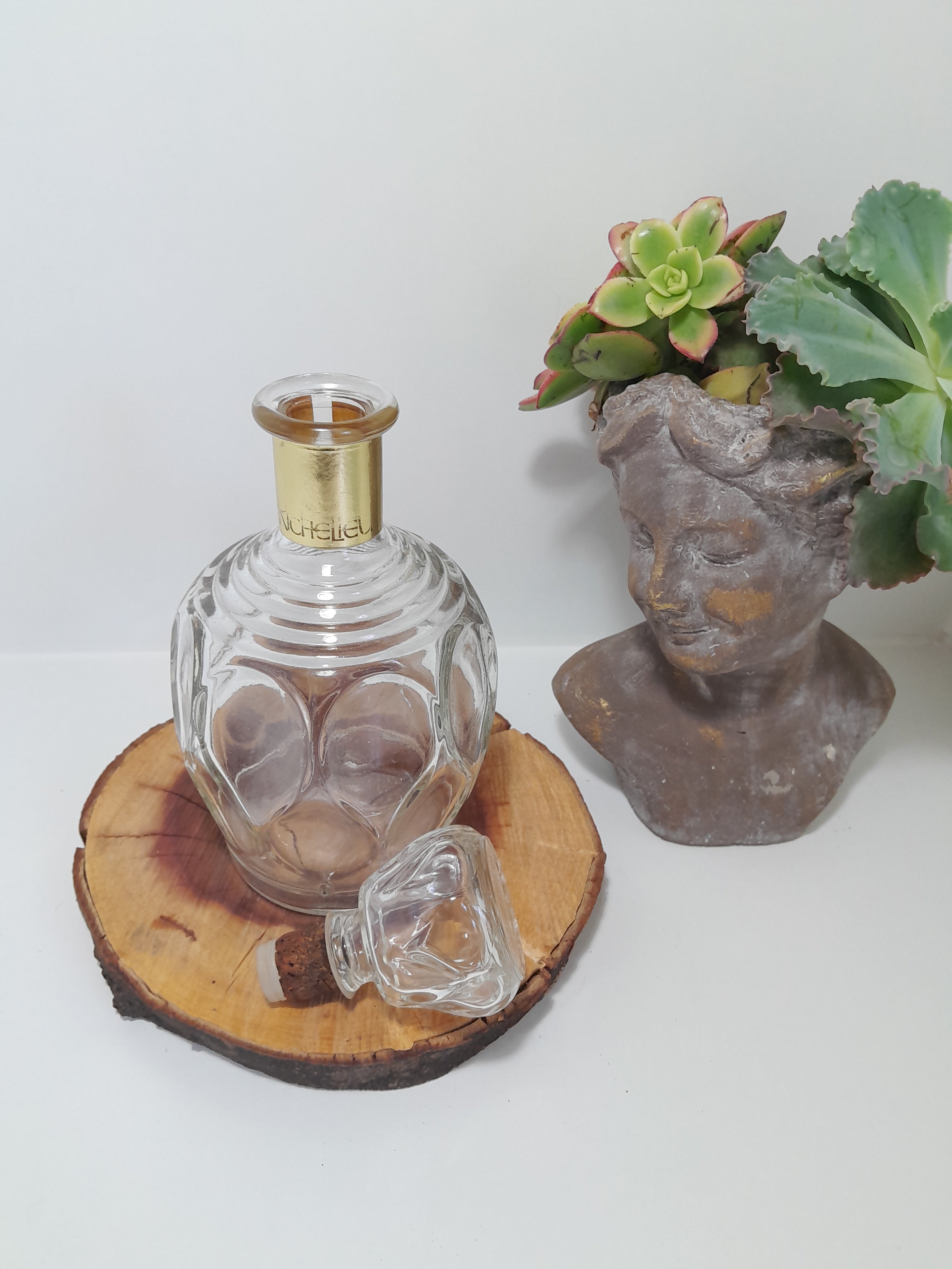 Mid Century Modern (MCM) Clear Glass Decanter with Stopper