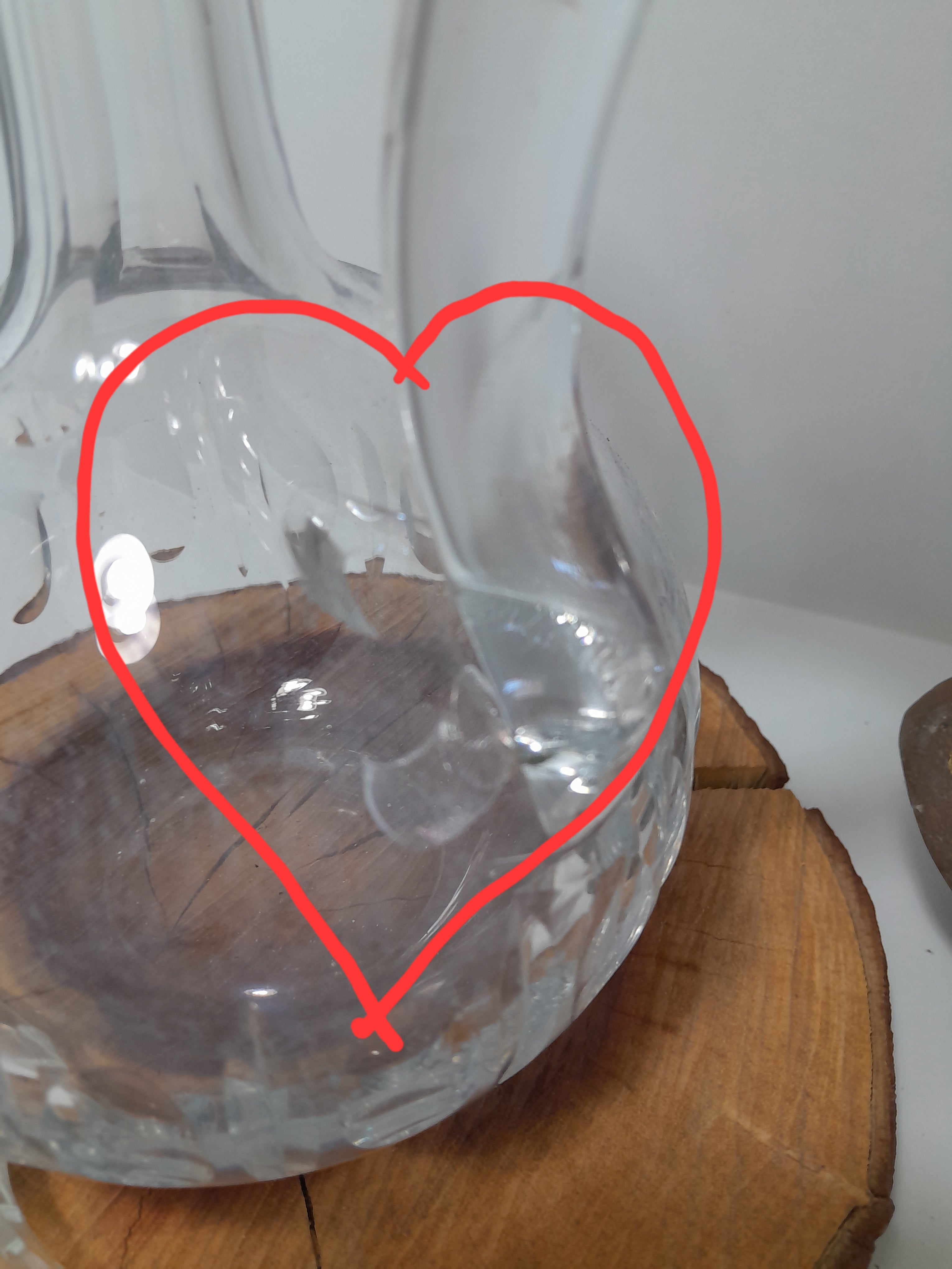 A Handled Crystal Decanter with Multifaceted Stopper