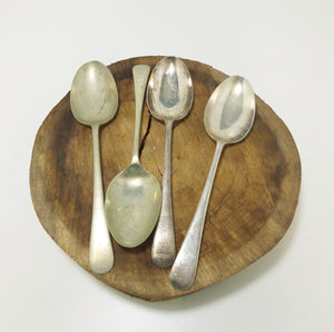 Antique Set Of 4 Electroplated Serving Spoons