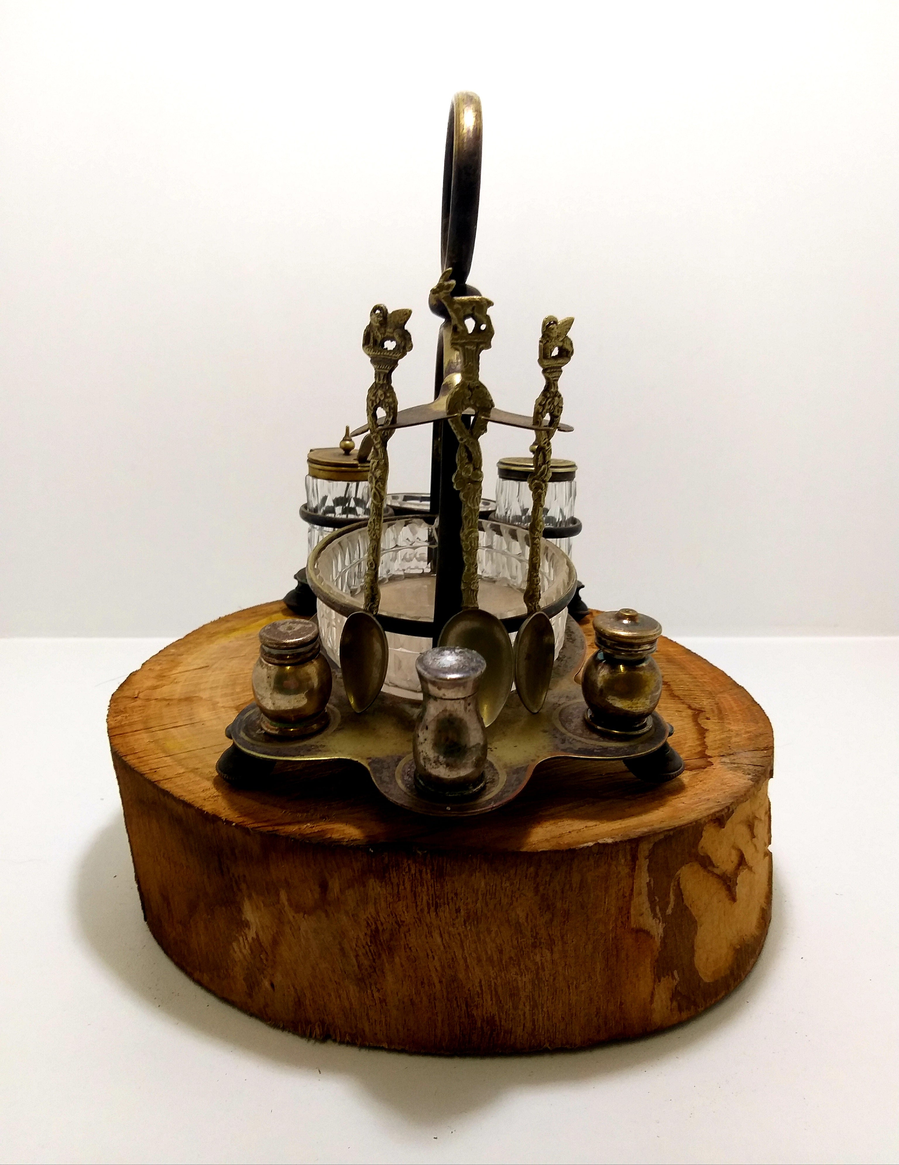 Antique Thomas White (c.1800’s) Silver Plated And Footed Cruet Stand