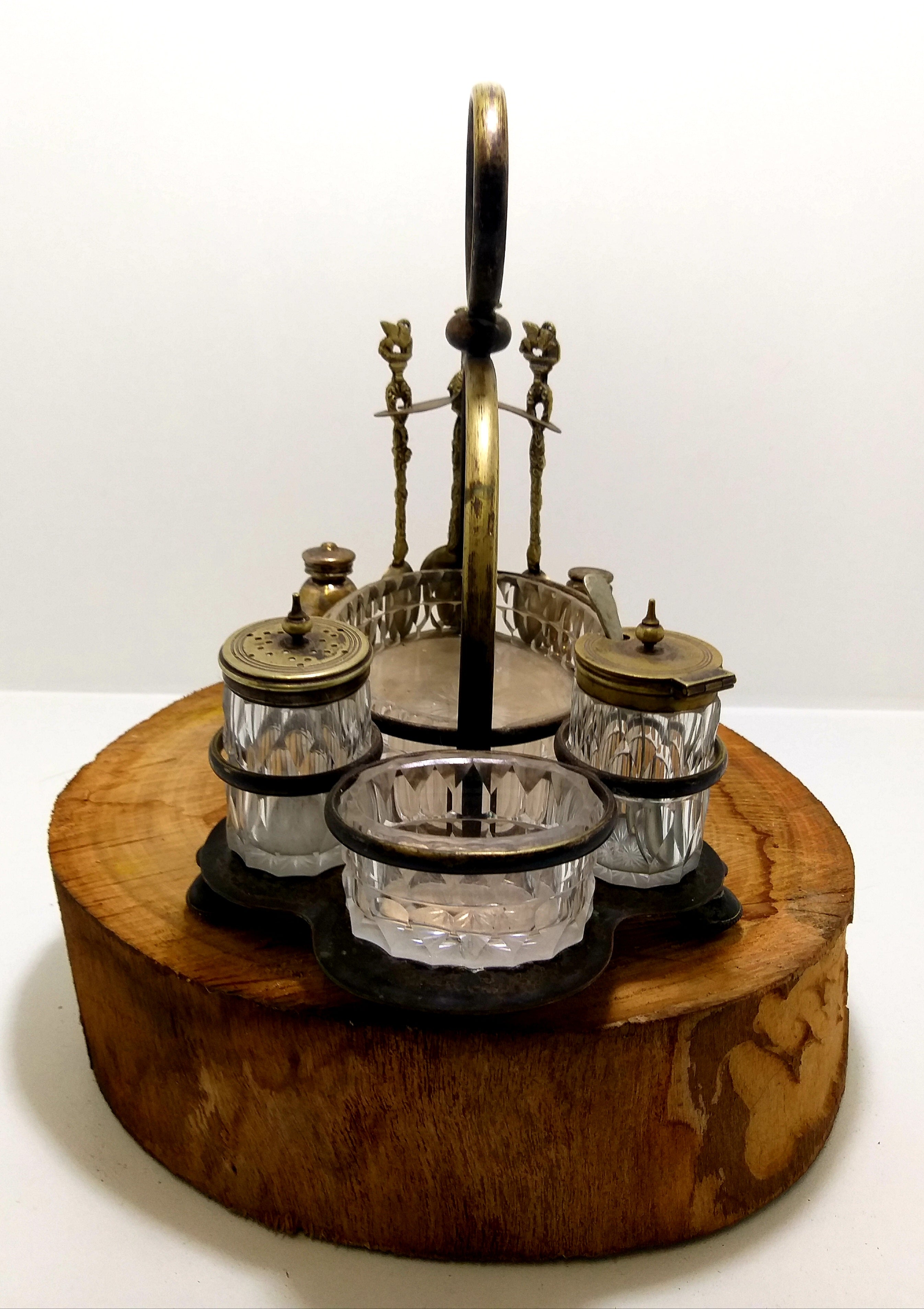 Antique Thomas White (c.1800’s) Silver Plated And Footed Cruet Stand