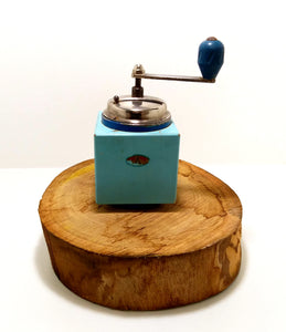 1930’s Italian Tre Spade Blue Toned Coffee Grinder