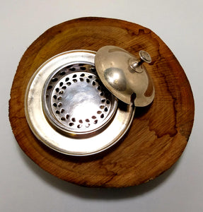 Vintage Silver Plated & Lidded Butter Tray With Double (Bain Marie) Dishes
