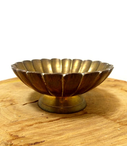 Pre 1950’s Vintage Scalloped Brass Bowl