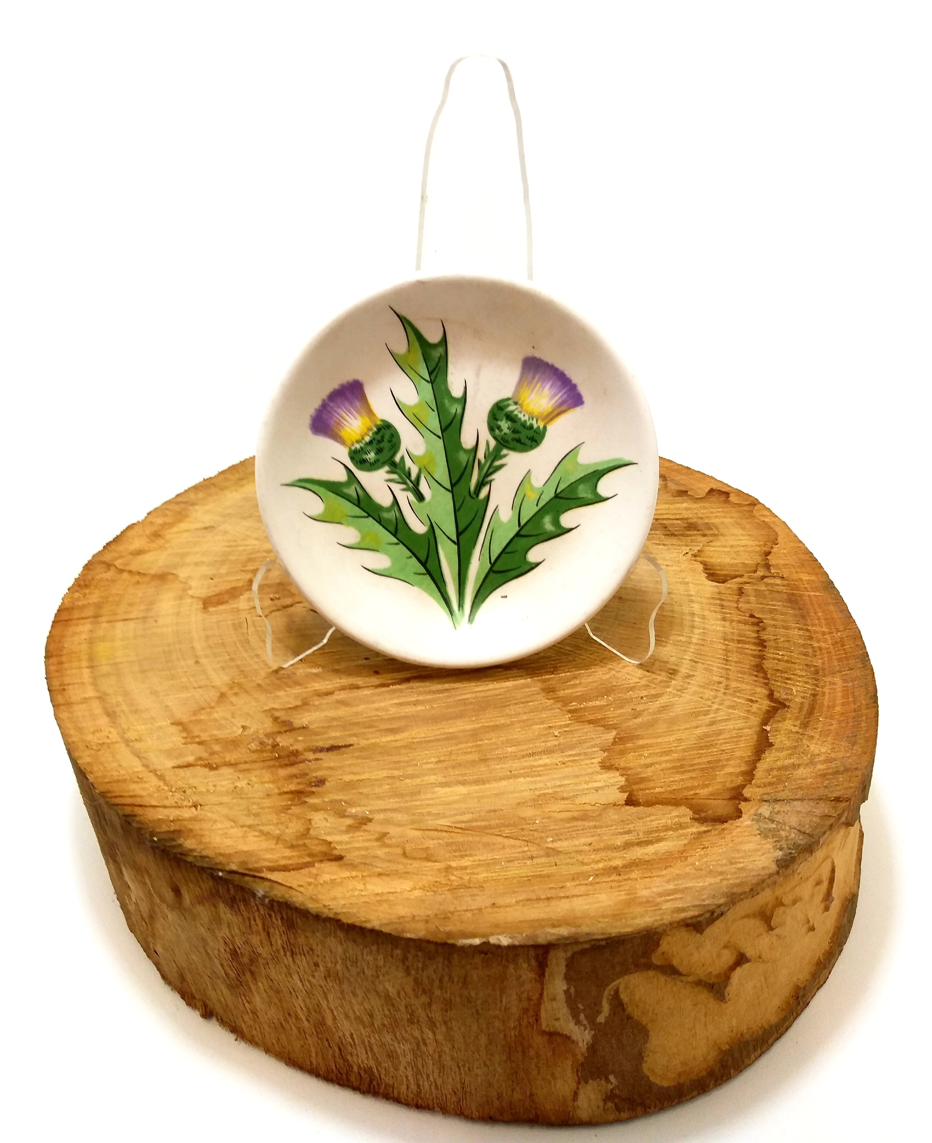 Vintage Ceramic Butter Pat Dish – Thistle Pattern