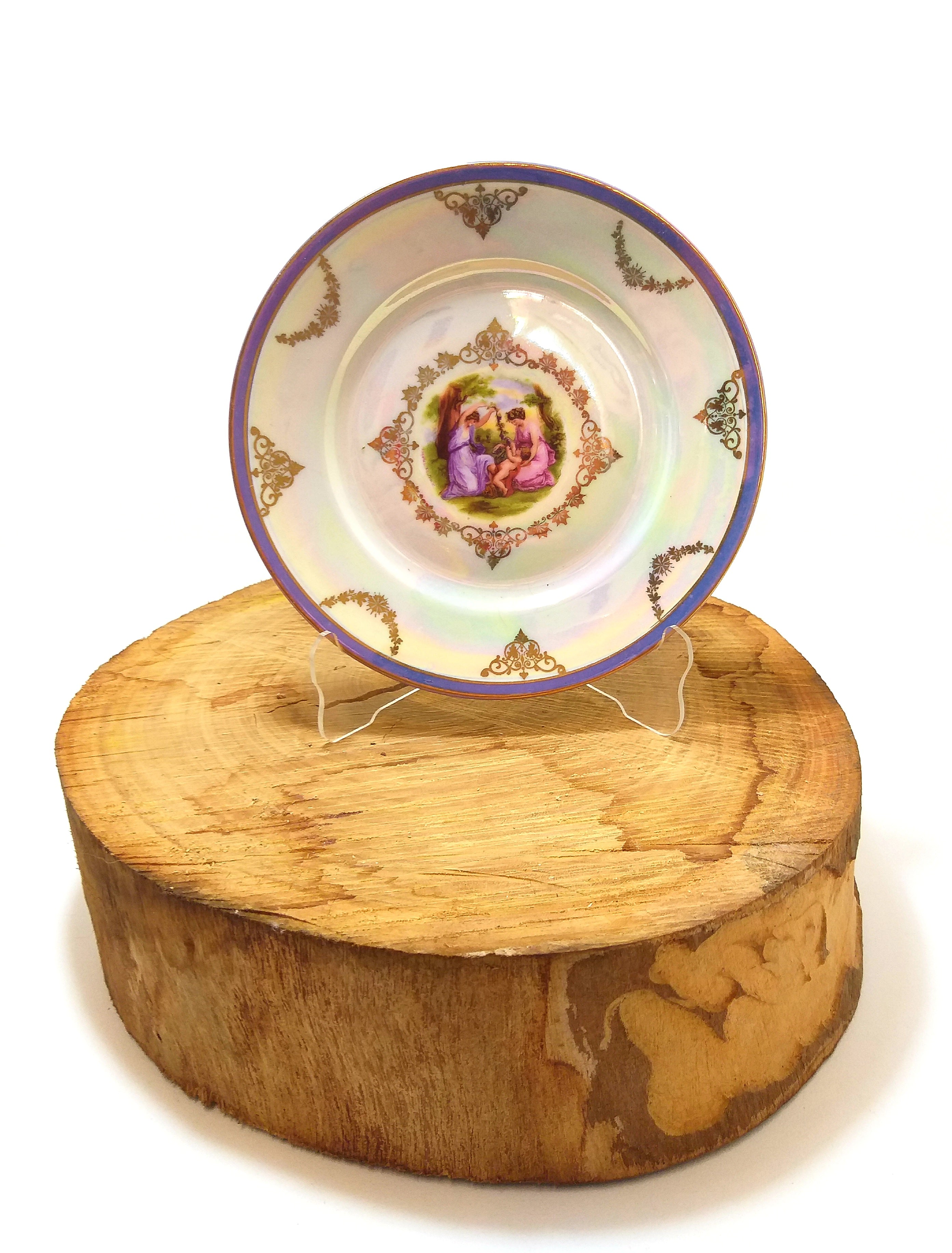 Vintage Lustre Ware Display Plate – Romance Scenery