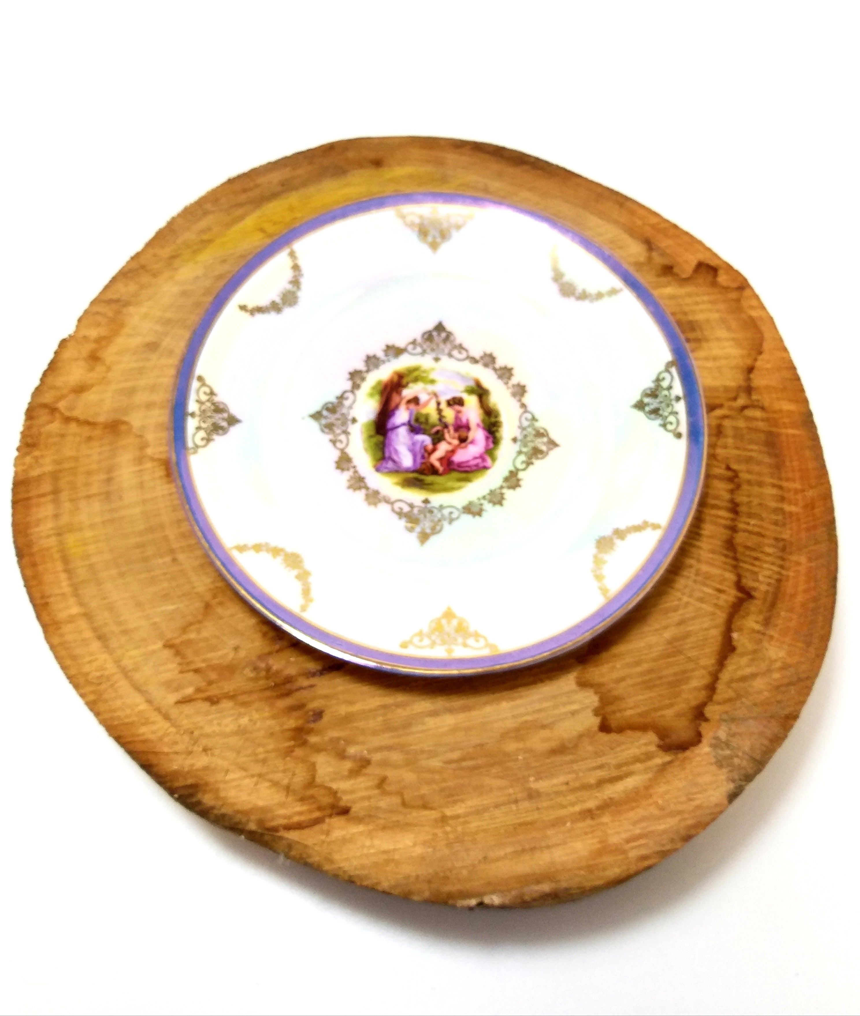 Vintage Lustre Ware Display Plate – Romance Scenery