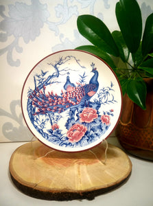Collectable Vintage Japanese Imari Style Display Plate - Peacocks