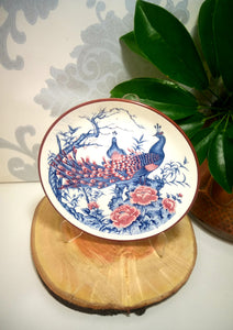 Collectable Vintage Japanese Imari Style Display Plate - Peacocks