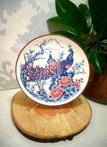 Collectable Vintage Japanese Imari Style Display Plate - Peacocks