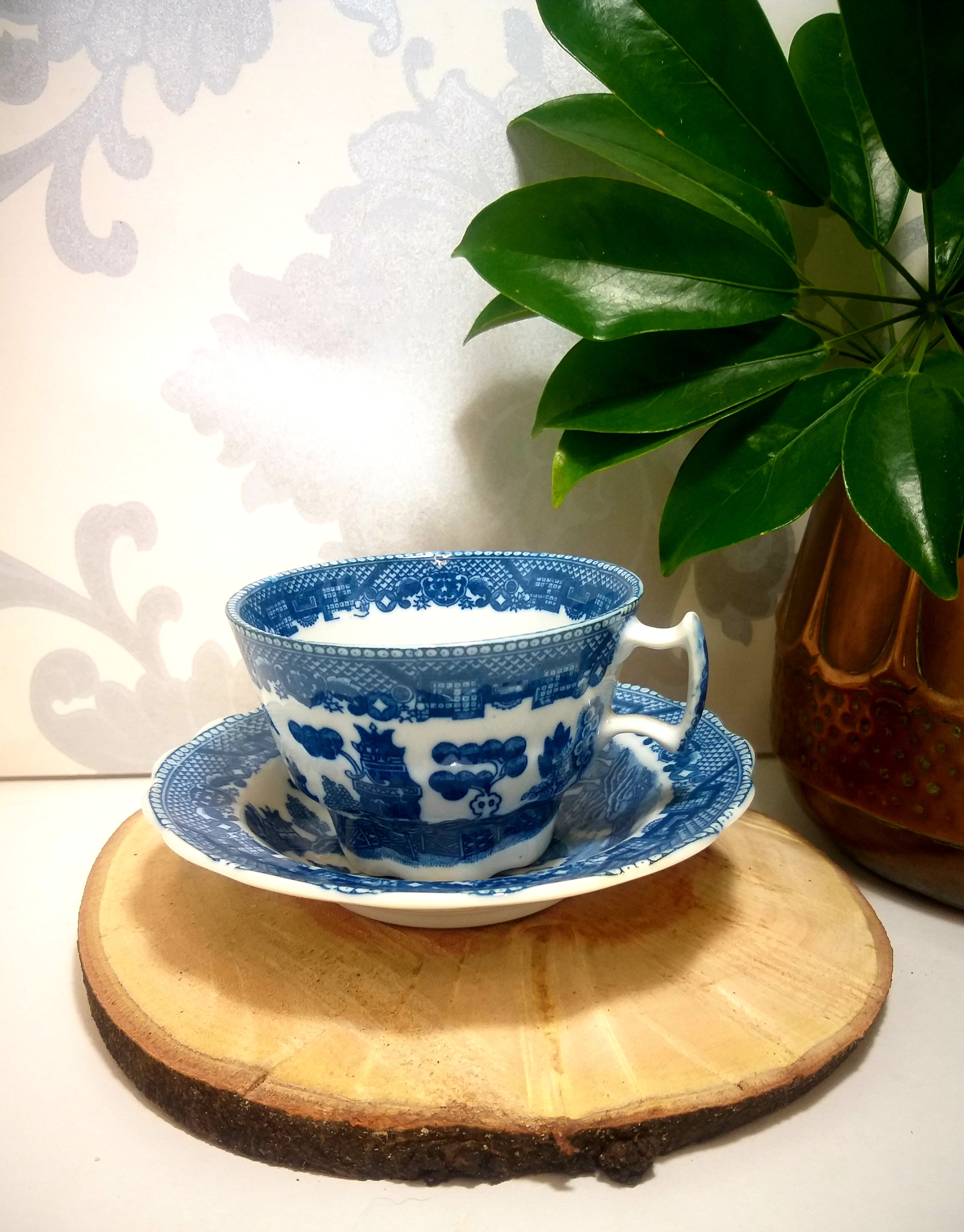 Antique Blue Willow Tea Duo – Cup & Saucer