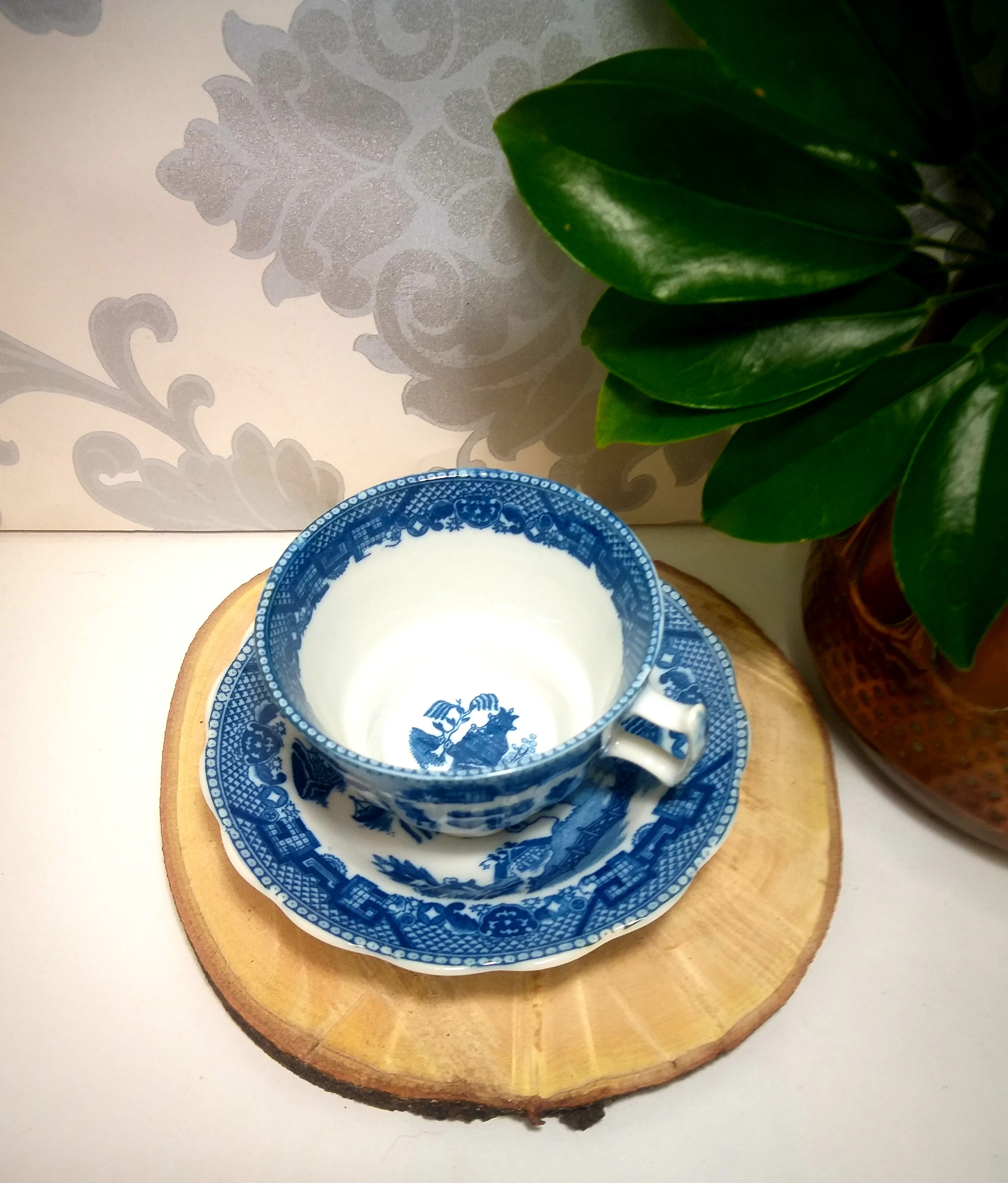 Antique Blue Willow Tea Duo – Cup & Saucer