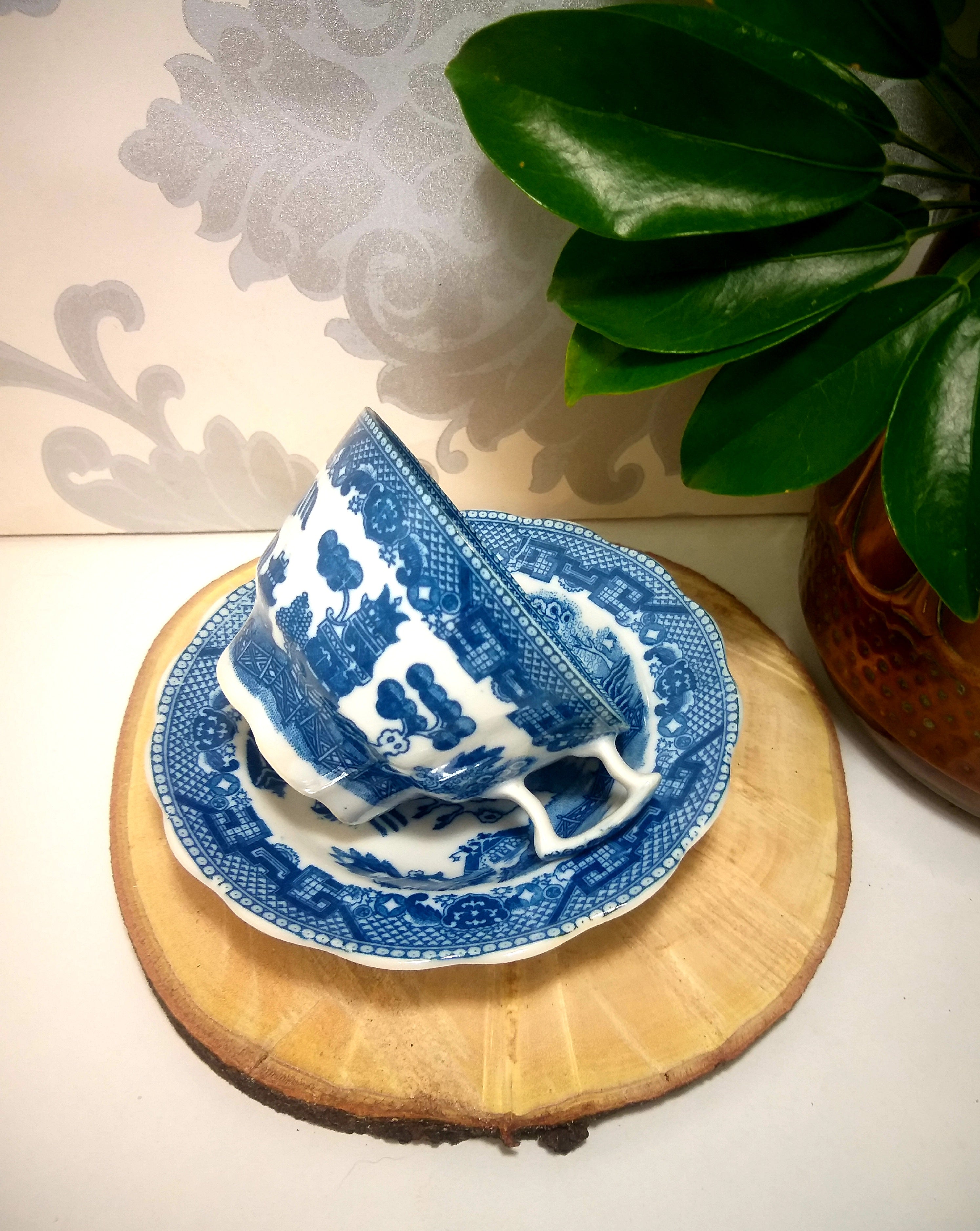 Antique Blue Willow Tea Duo – Cup & Saucer