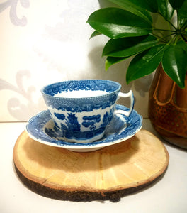 Antique Blue Willow Tea Duo – Cup & Saucer