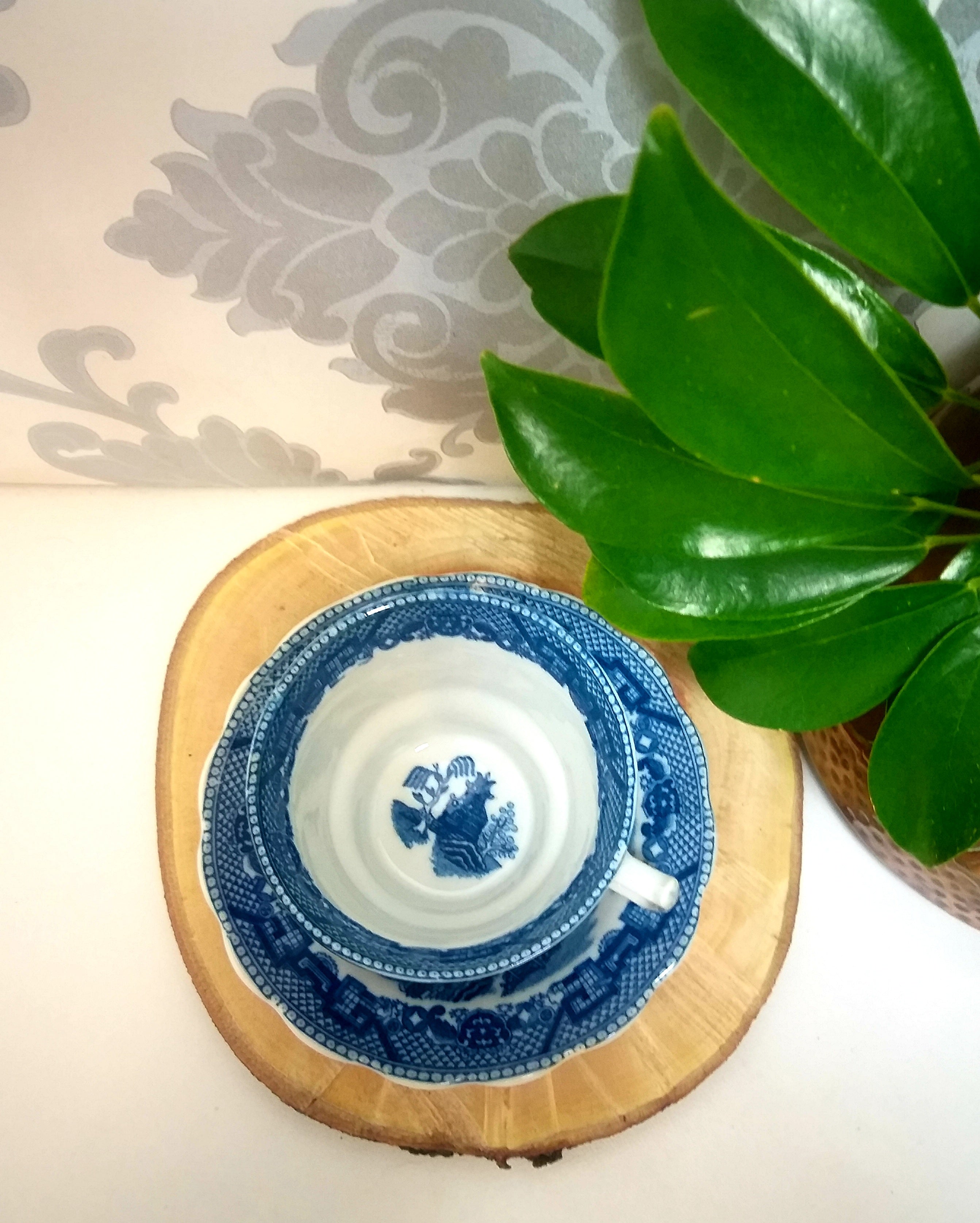 Antique Blue Willow Tea Duo – Cup & Saucer