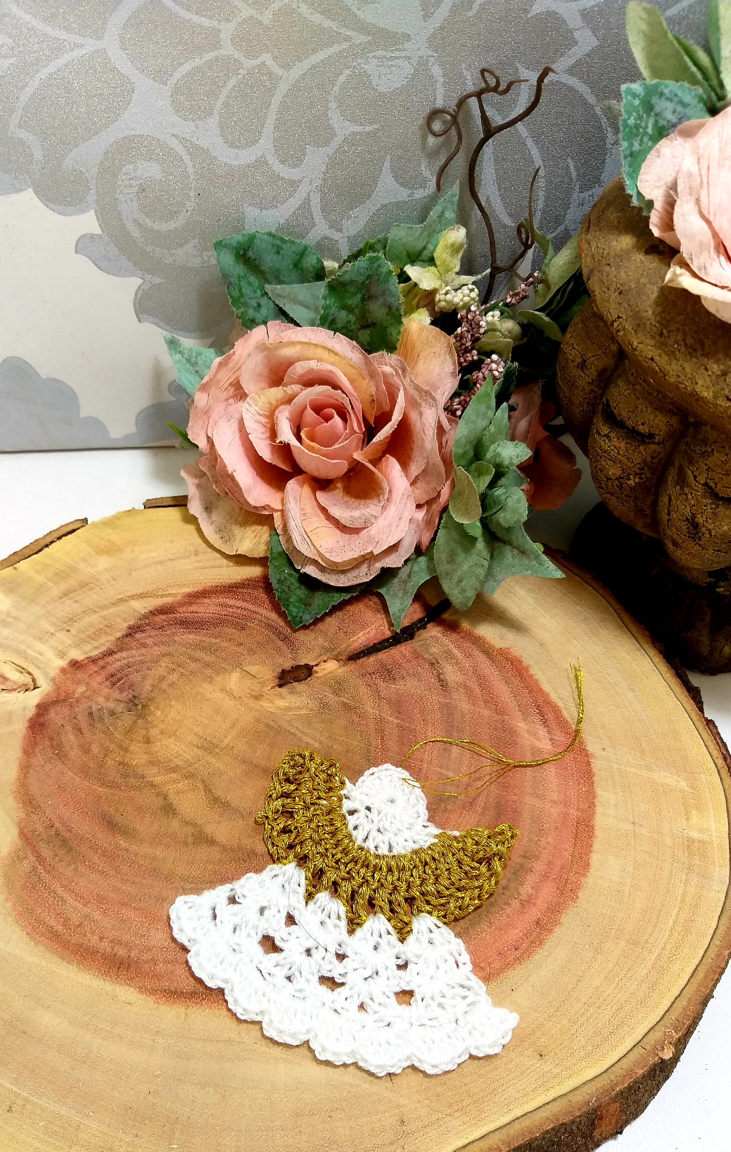 Handmade Crochet Christmas Tree Ornaments - Medium