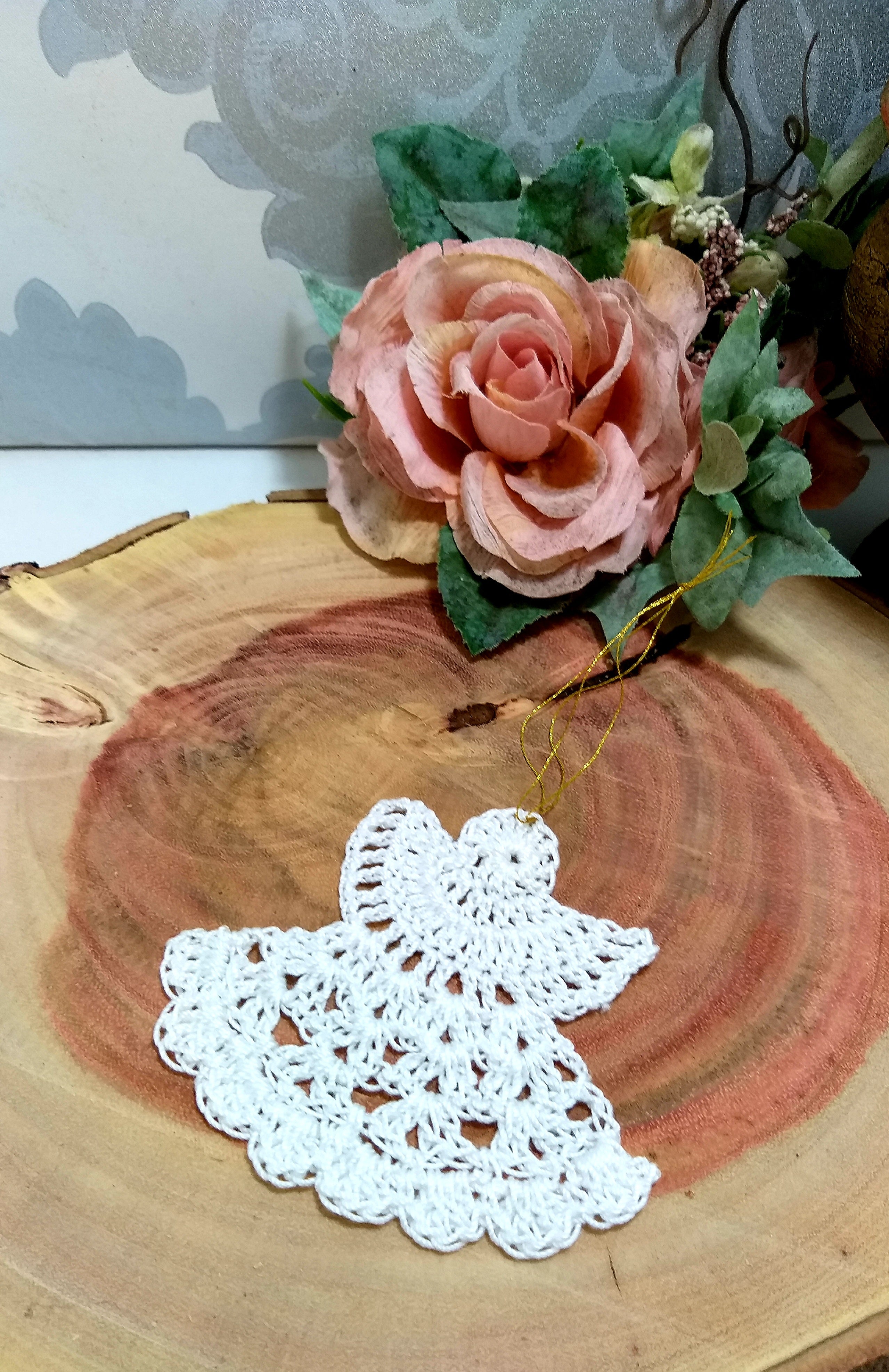 Handmade Crochet Christmas Tree Ornaments - Medium