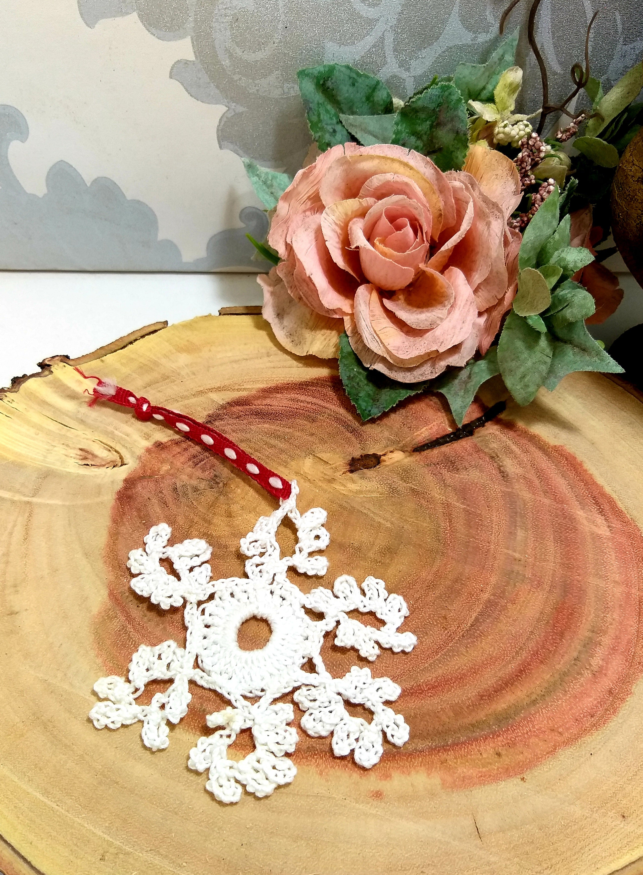 Handmade Crochet Christmas Tree Ornaments - Medium