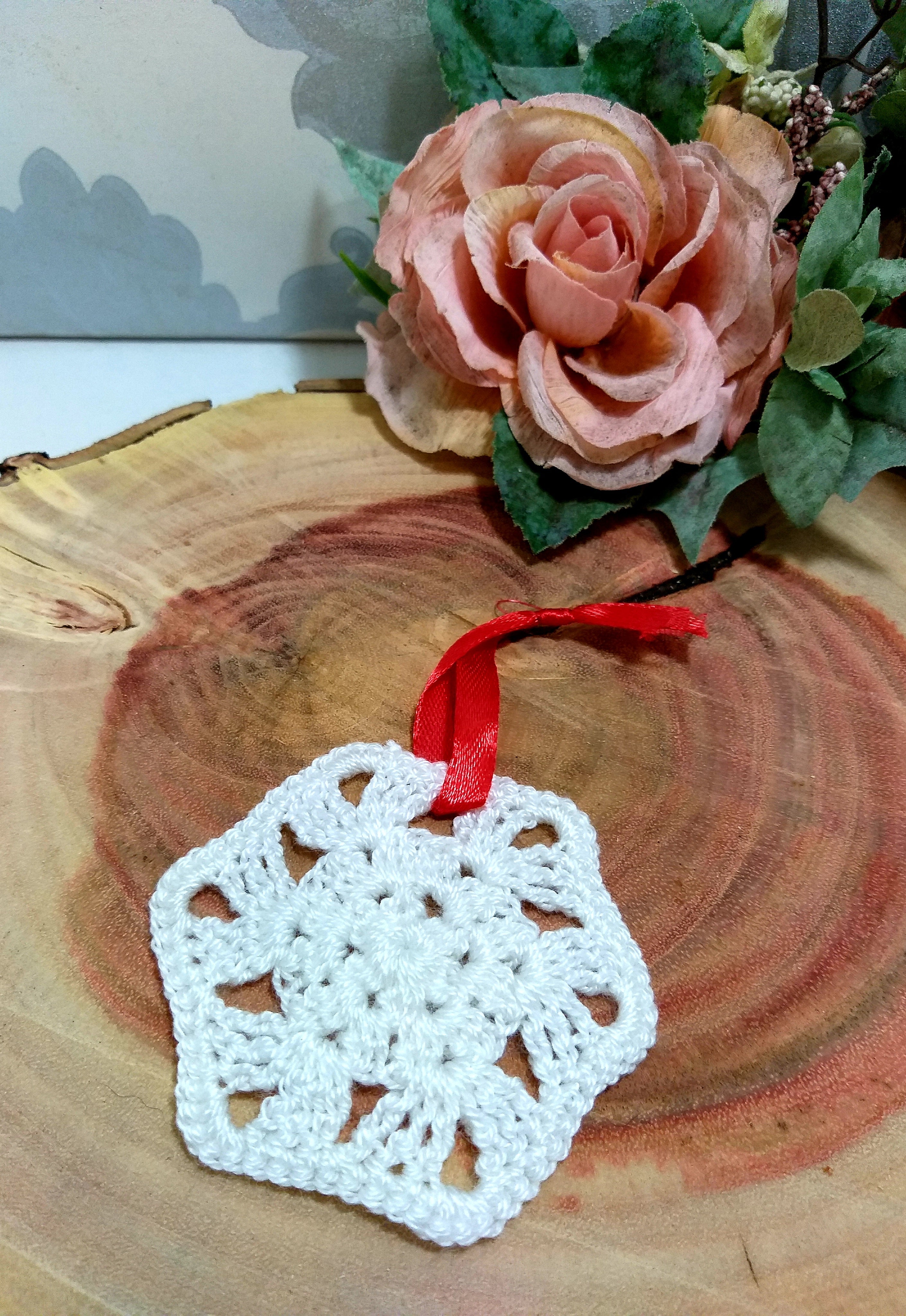 Handmade Crochet Christmas Tree Ornaments - Medium