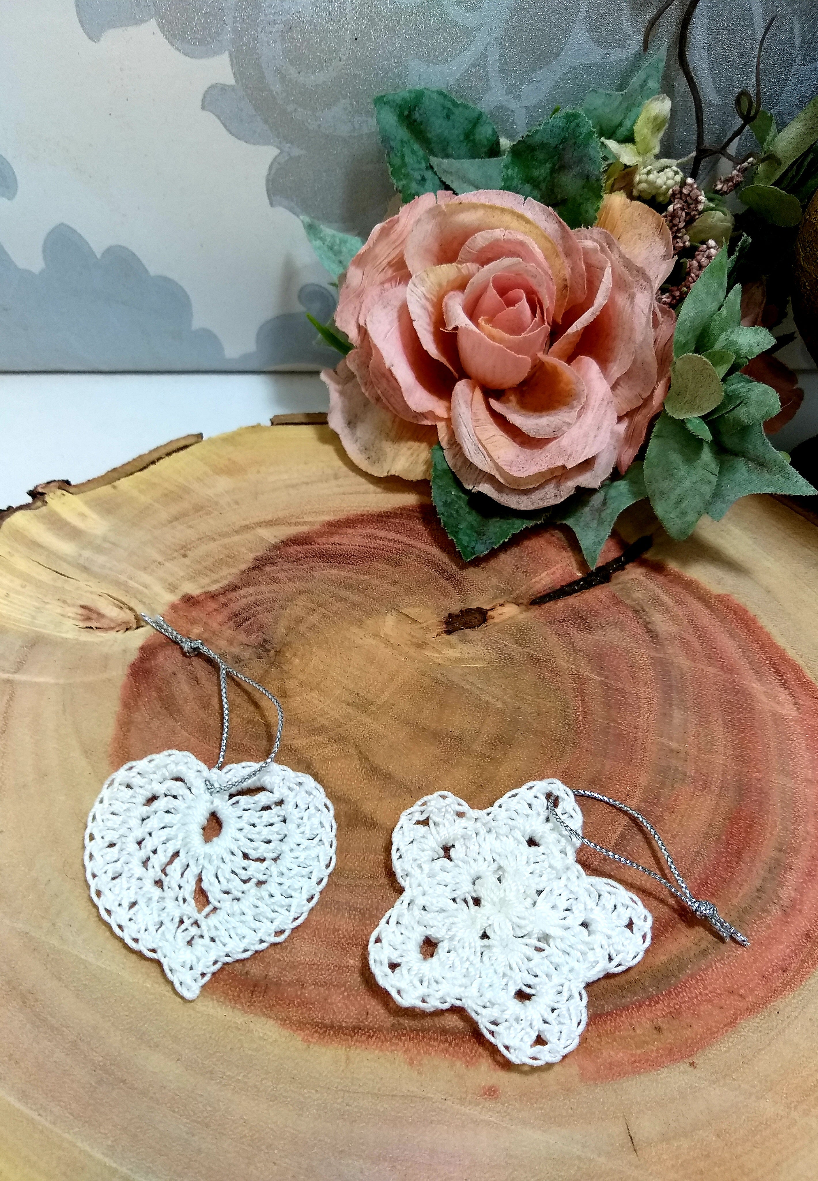 Handmade Crochet Christmas Tree Ornaments - Medium