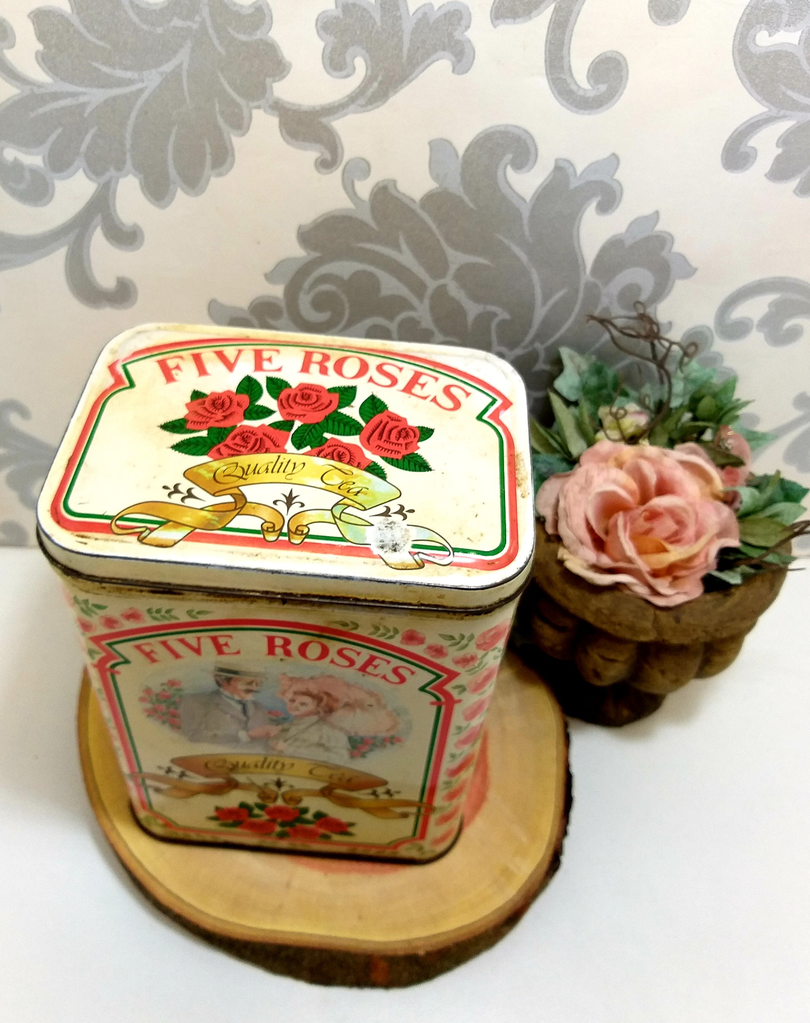 Collectable Vintage Five Roses Tea Tin