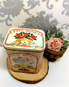 Collectable Vintage Five Roses Tea Tin