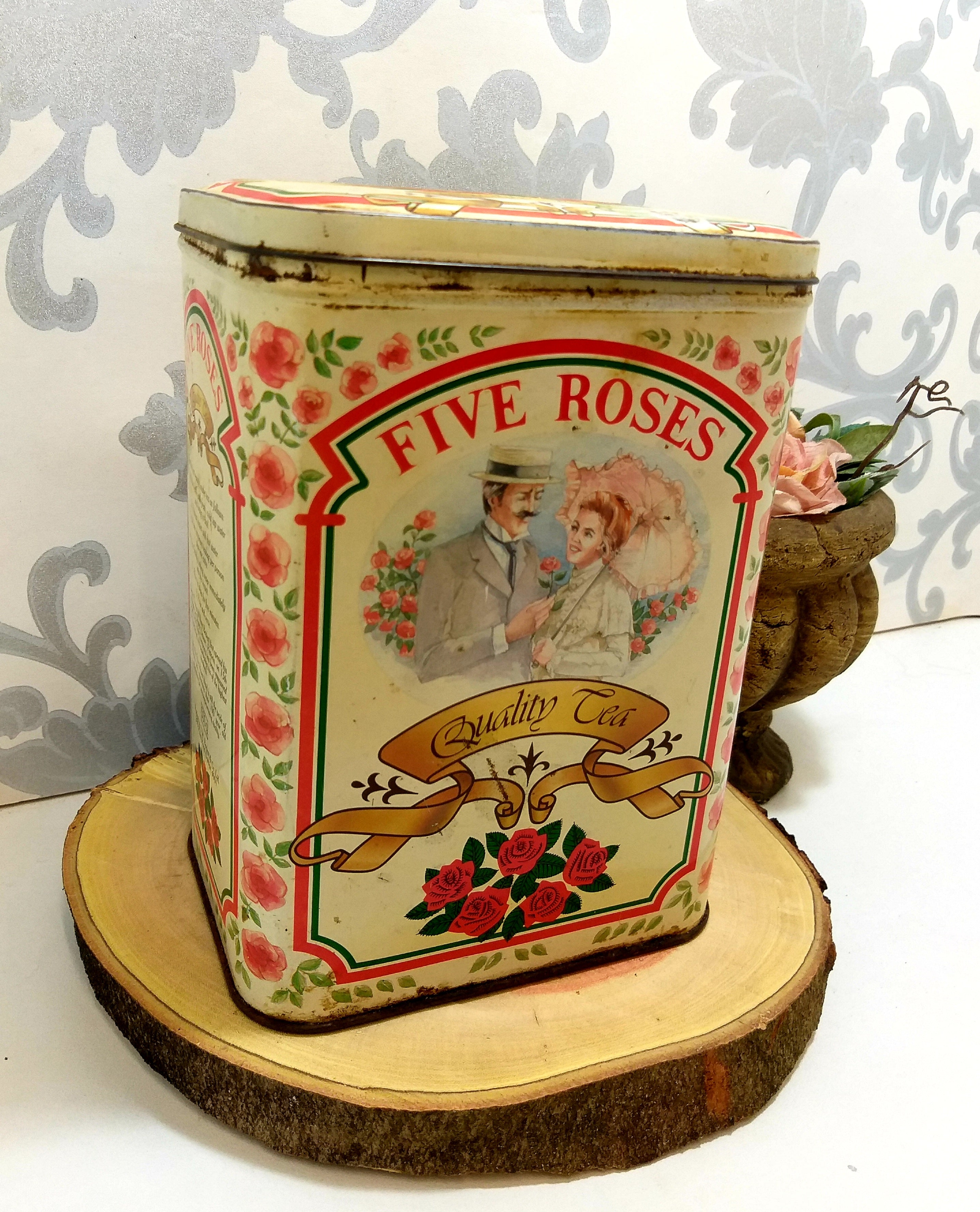 Collectable Vintage Five Roses Tea Tin
