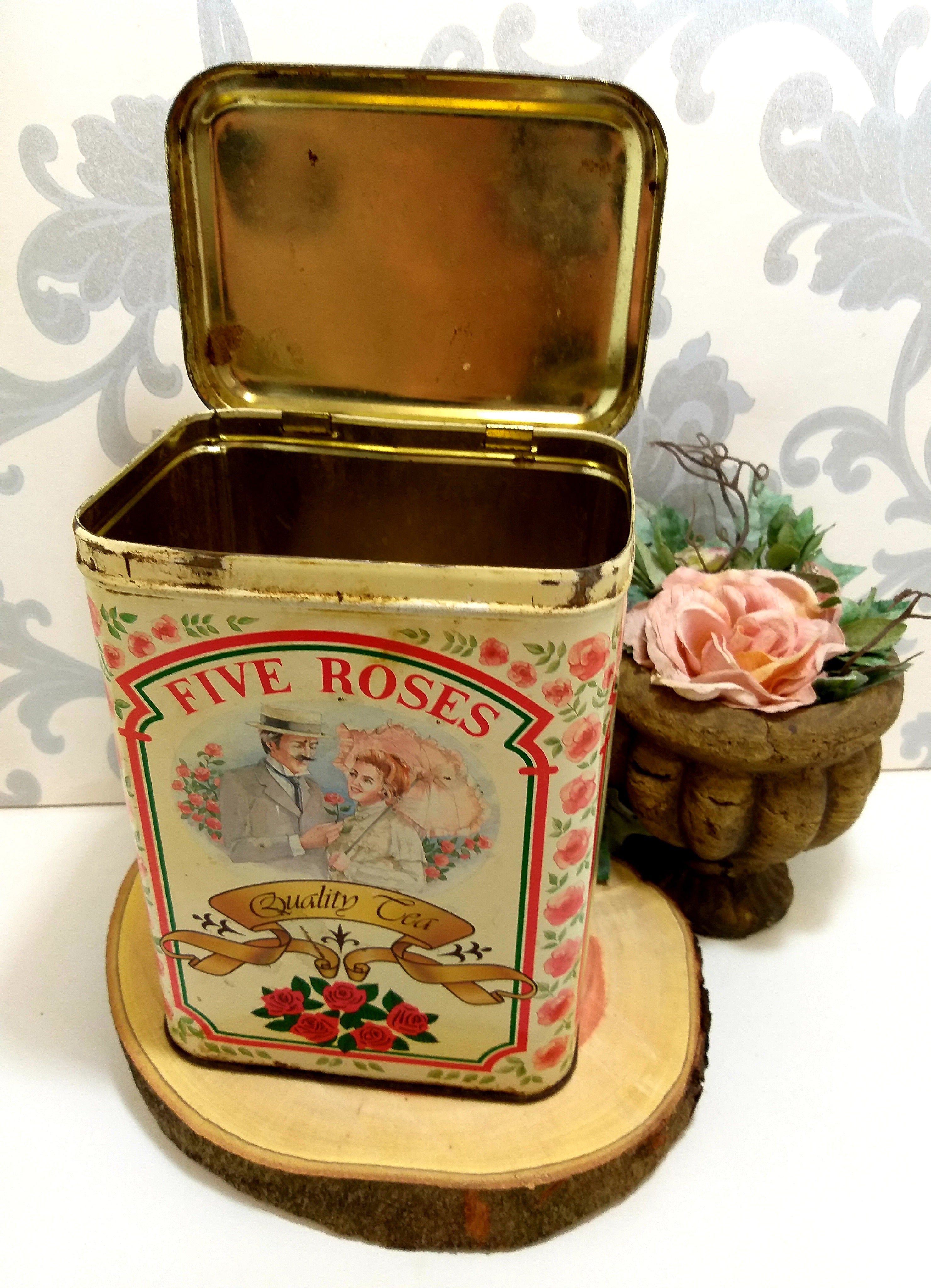 Collectable Vintage Five Roses Tea Tin – Affordable Preloved Goodies