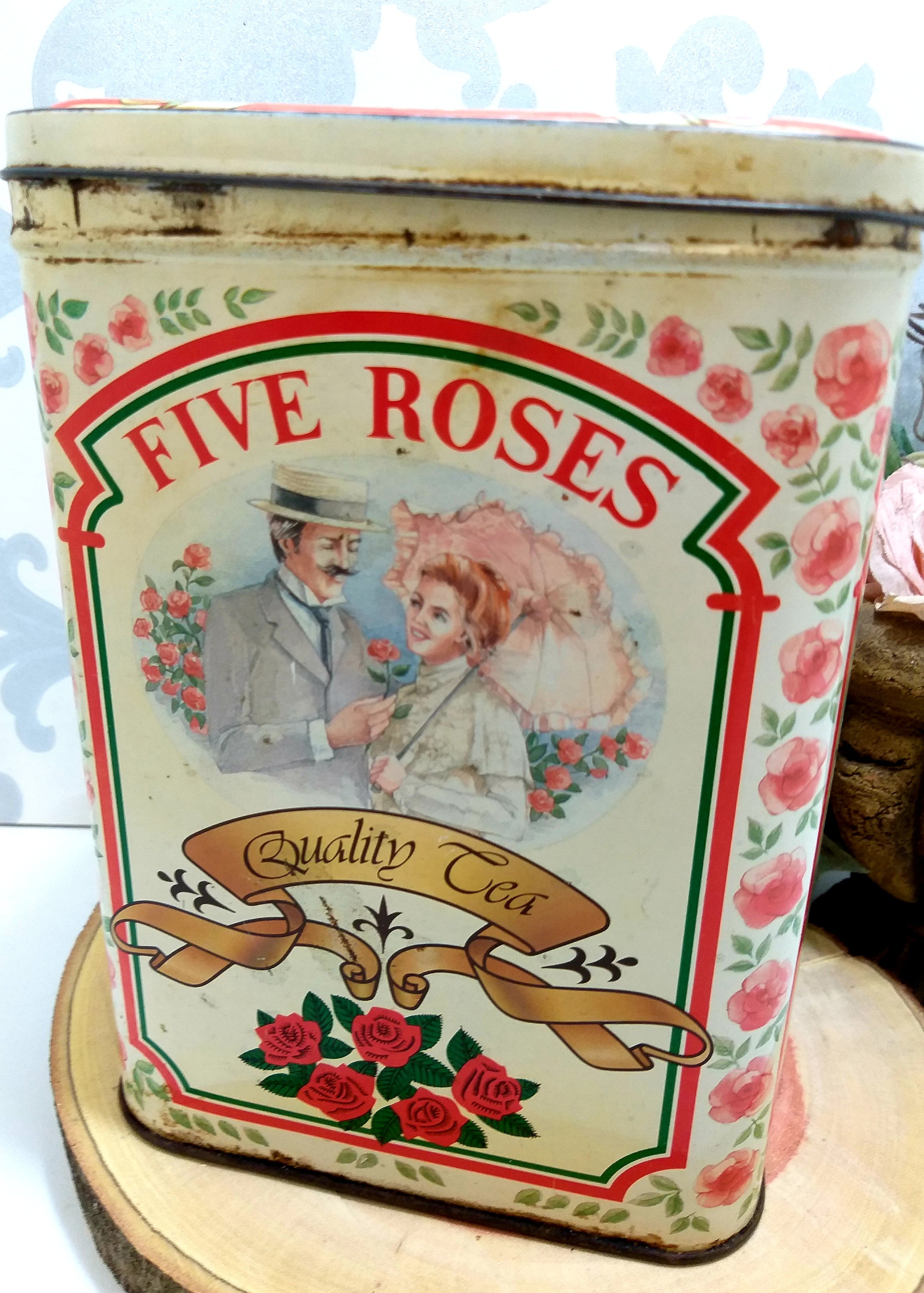 Collectable Vintage Five Roses Tea Tin