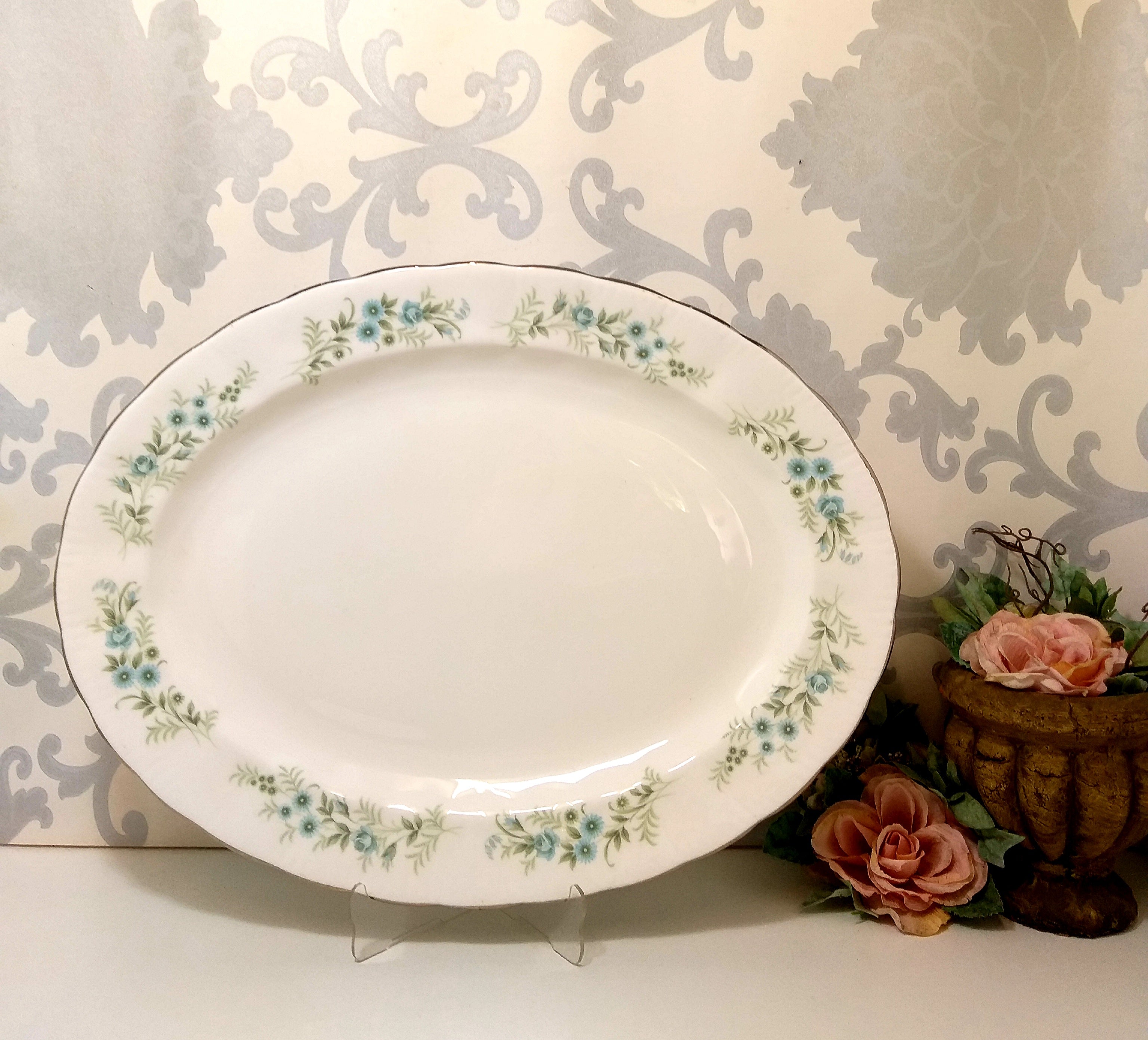 Large Vintage Paragon Oval Serving Platter - Debutante