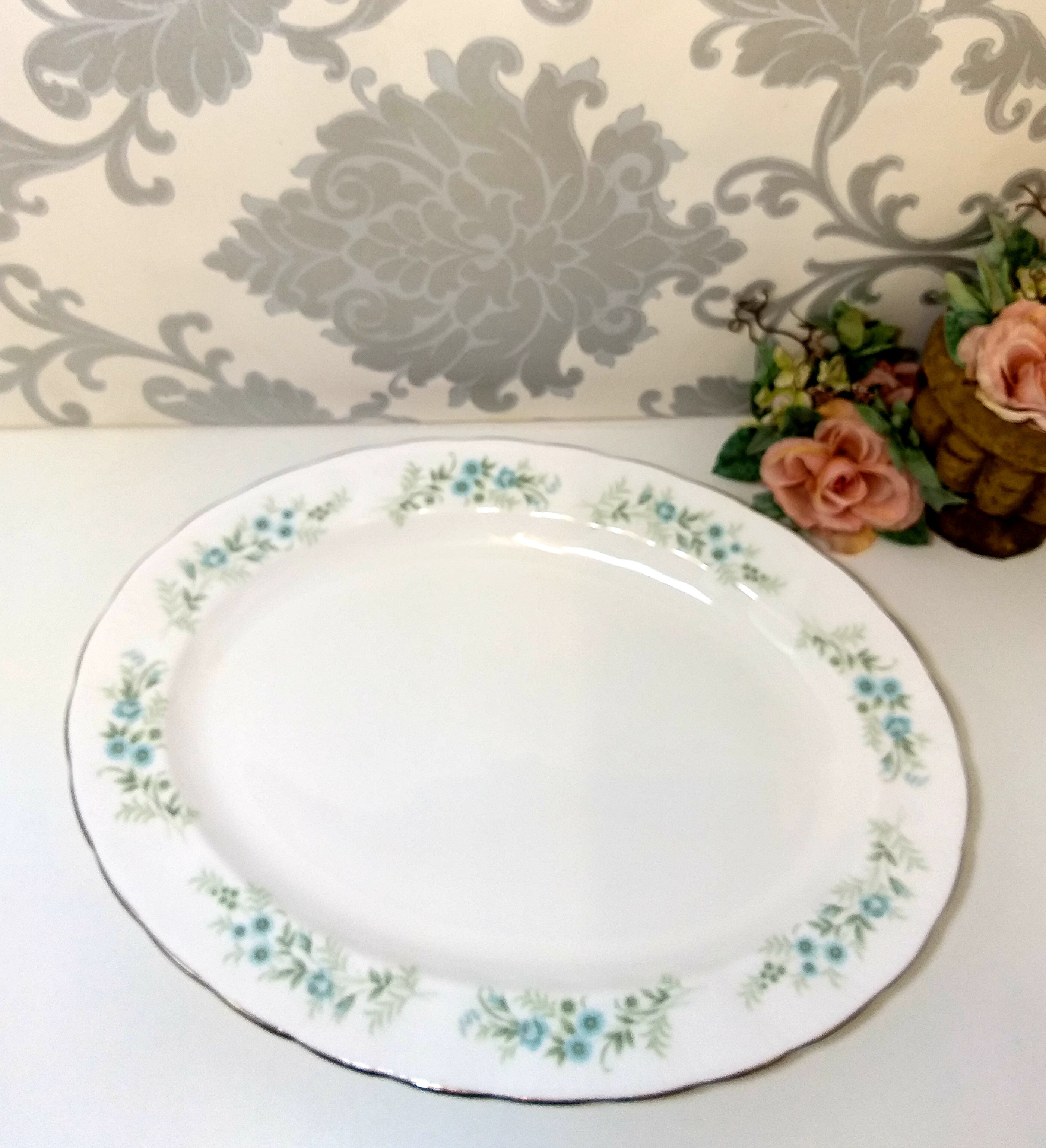 Large Vintage Paragon Oval Serving Platter - Debutante