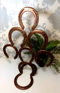 Small Re- And Up-Cycled Handmade Horseshoe Christmas Tree