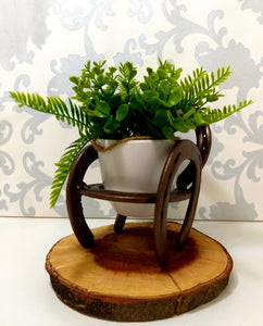 Small Pot Plant Stand In The Shape Of A Chair - Handmade