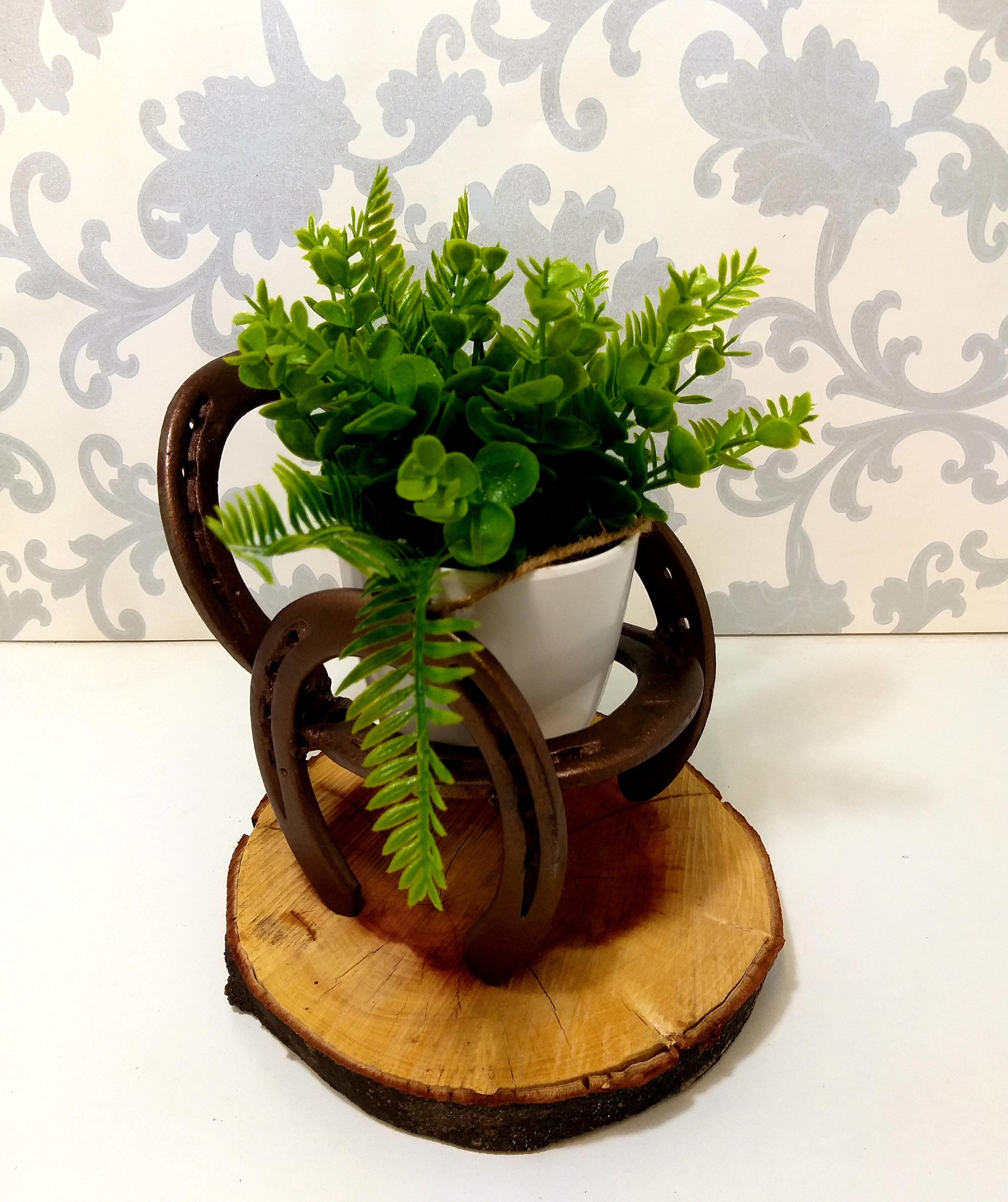 Small Pot Plant Stand In The Shape Of A Chair - Handmade