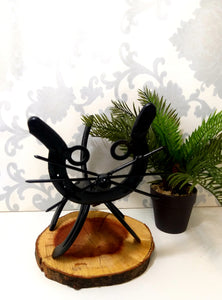 Quirky Handmade Fat-Head Cat Ornament