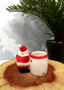 Cute Little Porcelain Santa Toothpick Holder