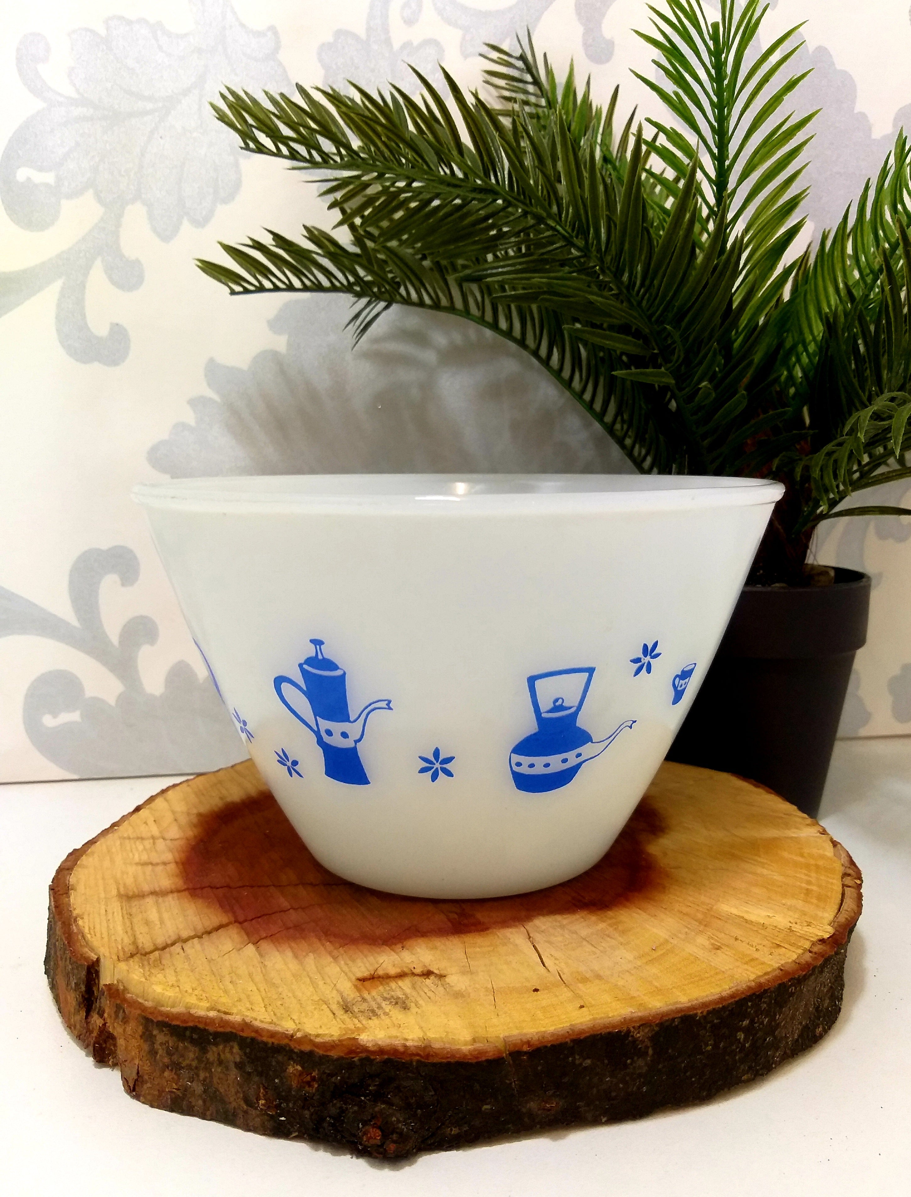 Mid-Century Milk Glass Mixing Bowl
