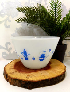 Mid-Century Milk Glass Mixing Bowl