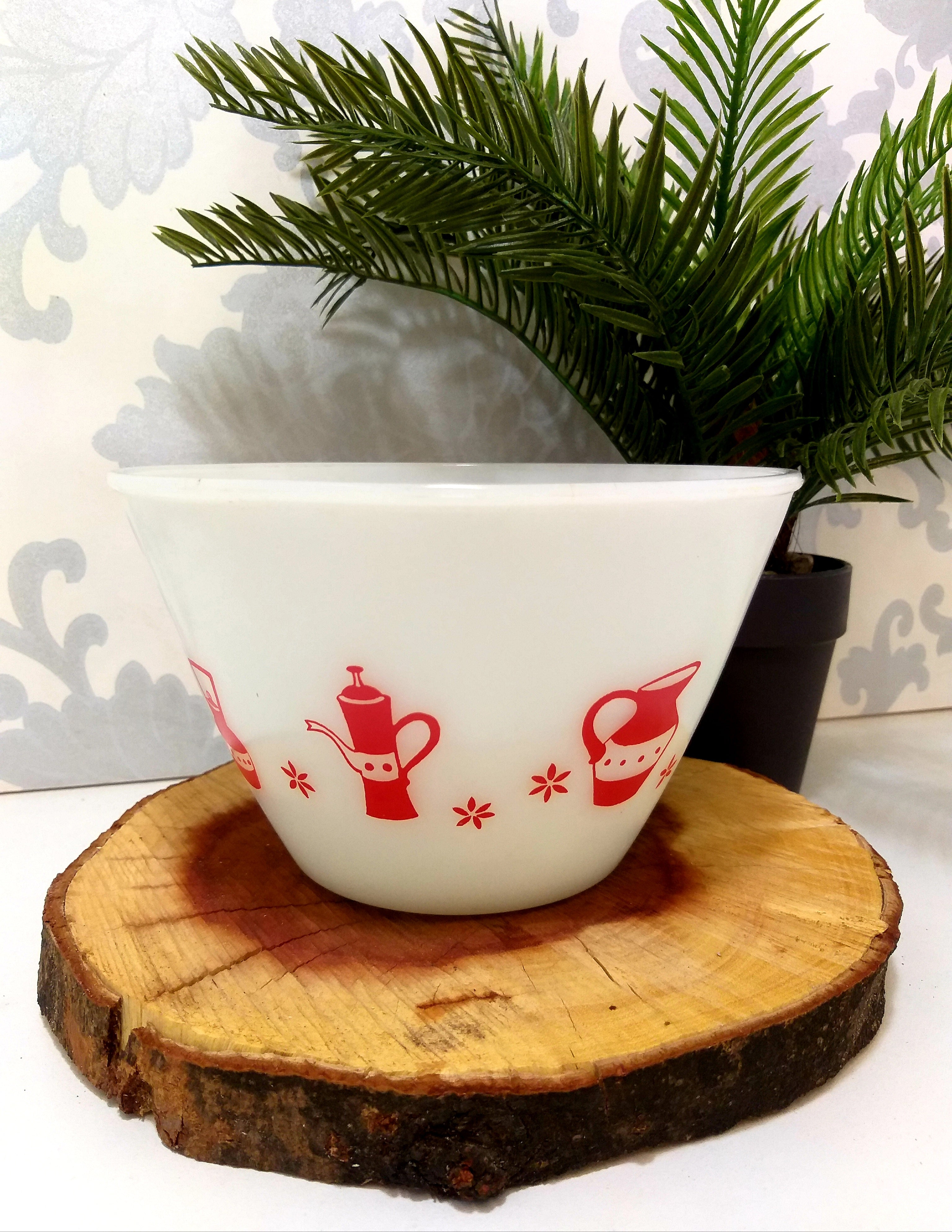 Mid-Century Milk Glass Mixing Bowl