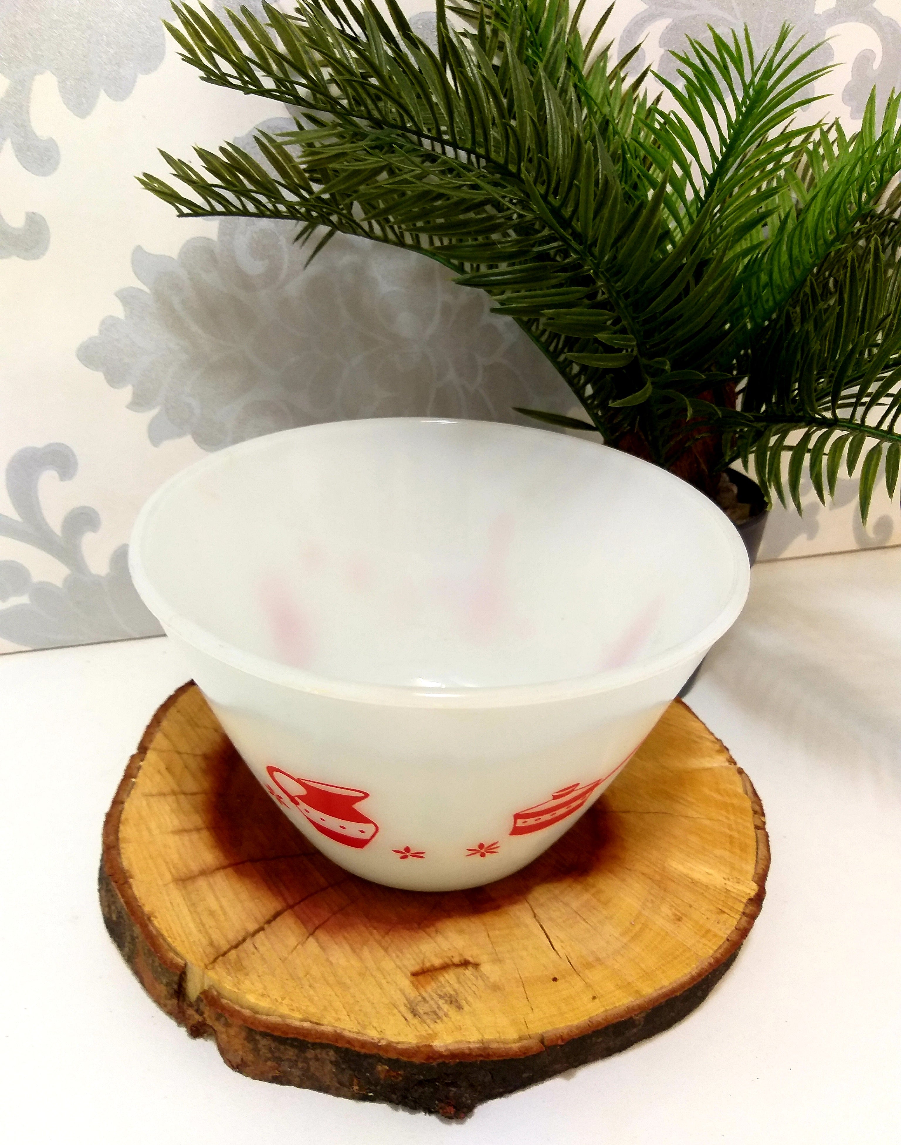 Mid-Century Milk Glass Mixing Bowl