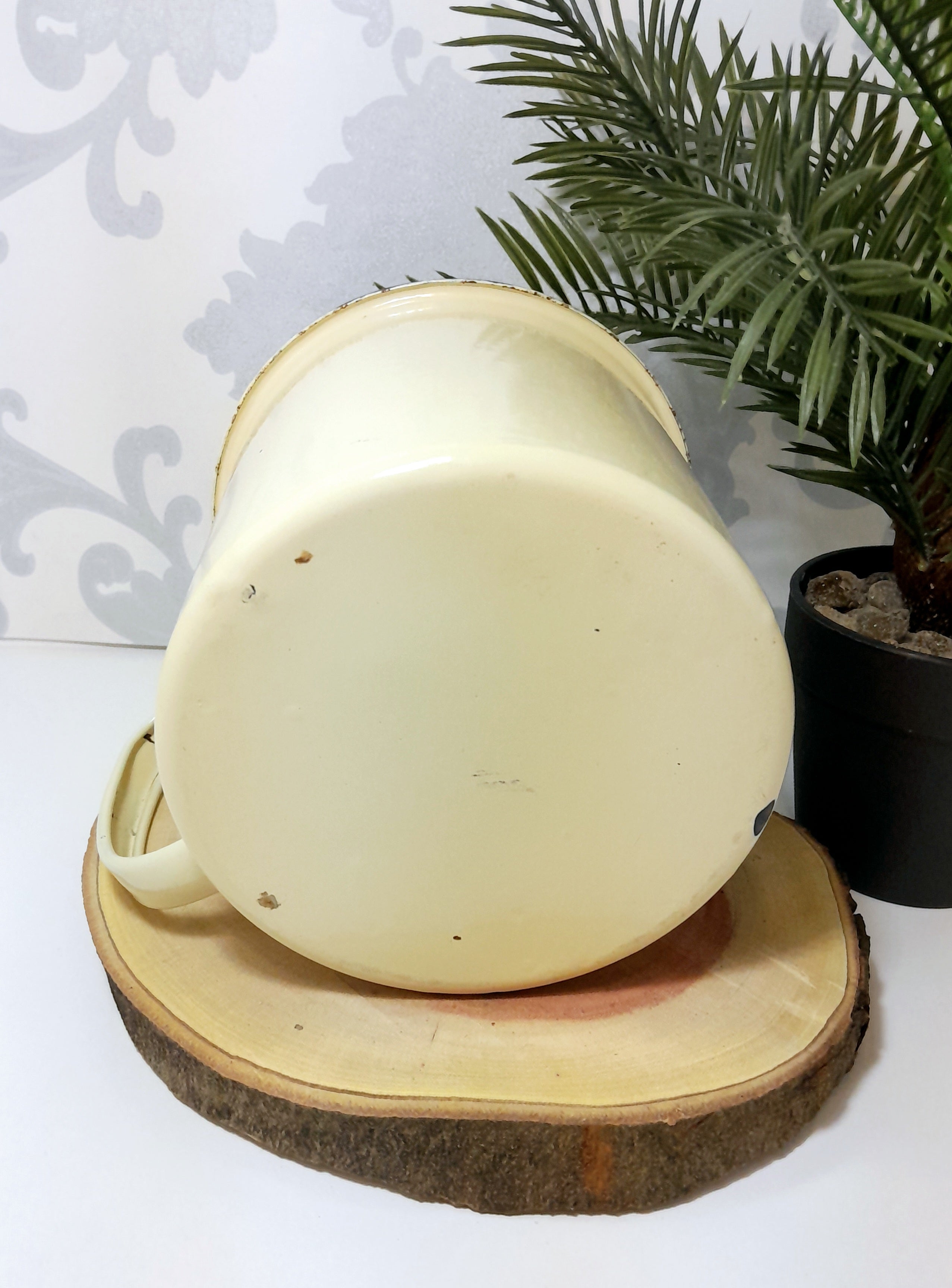Extra Large Vintage Enamel Mug