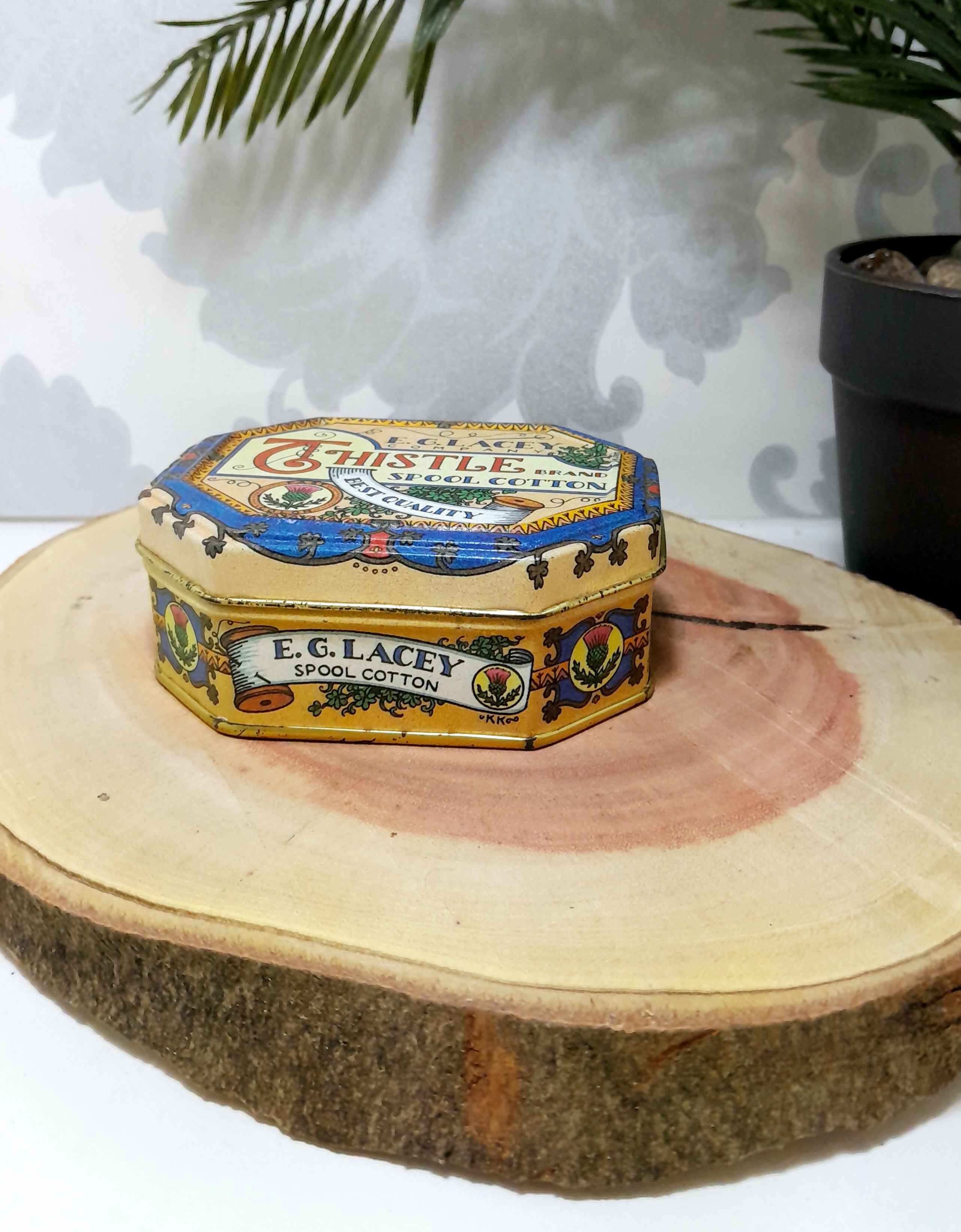 Collectable E.G. Lacey Company Dressmaker’s Tin With Some Content (Though Not Original)