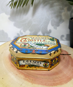 Collectable E.G. Lacey Company Dressmaker’s Tin With Some Content (Though Not Original)