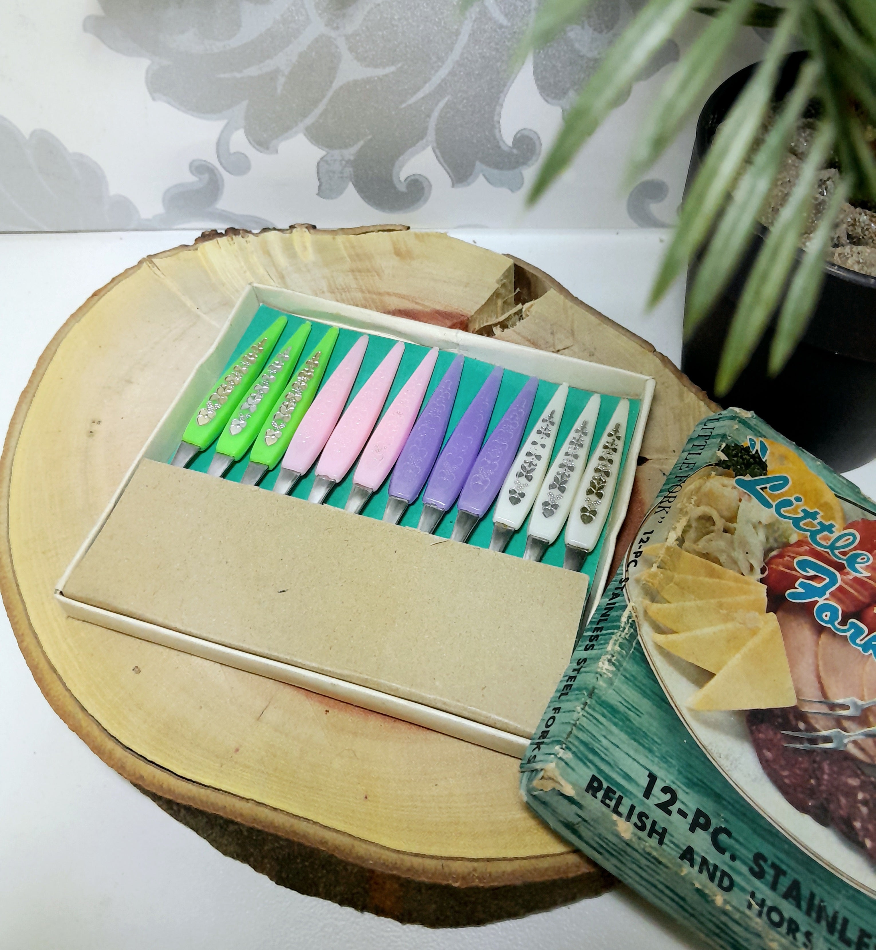 Complete Boxed Set Of Little Forks For Hors d' Oeuvres