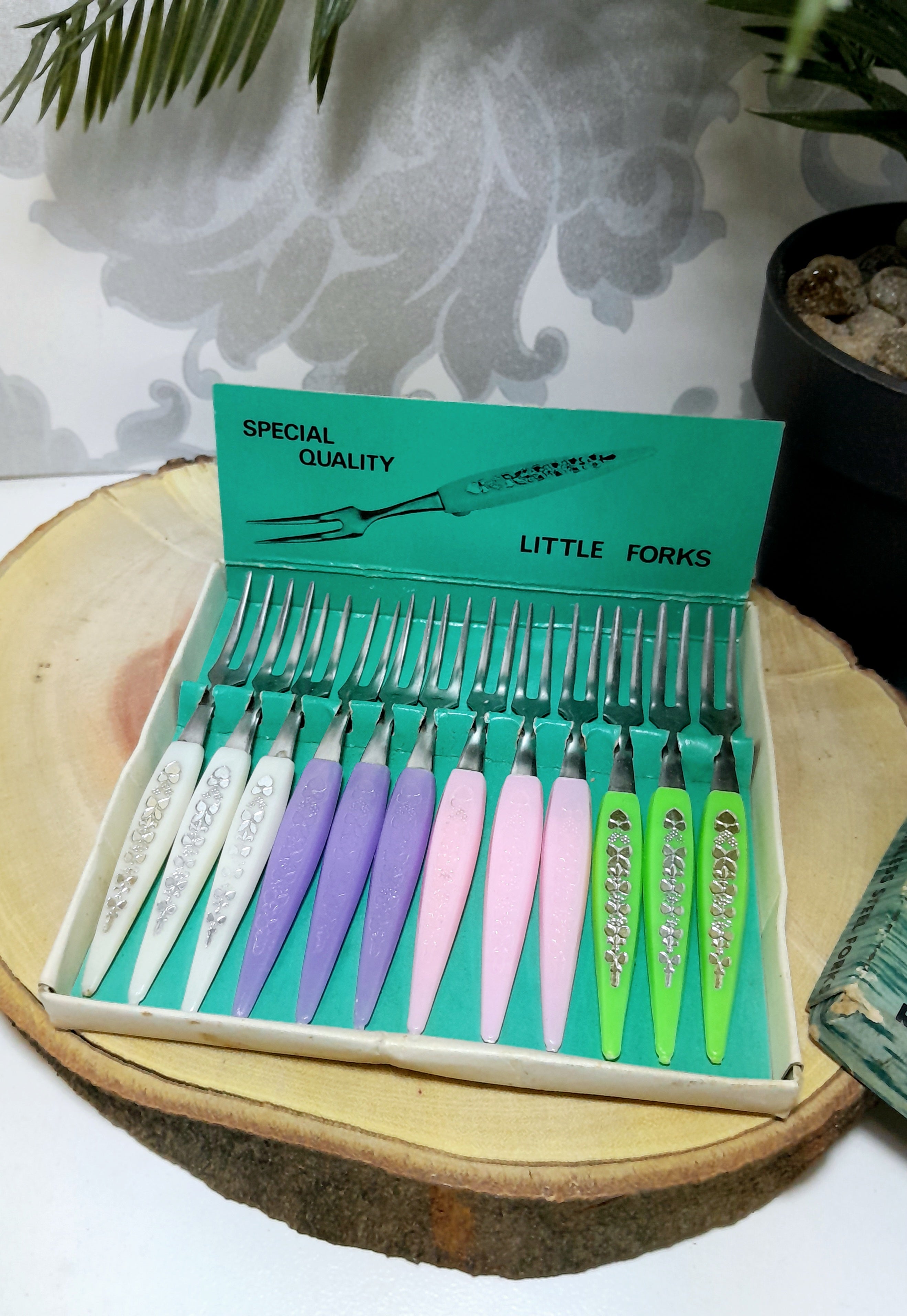 Complete Boxed Set Of Little Forks For Hors d' Oeuvres