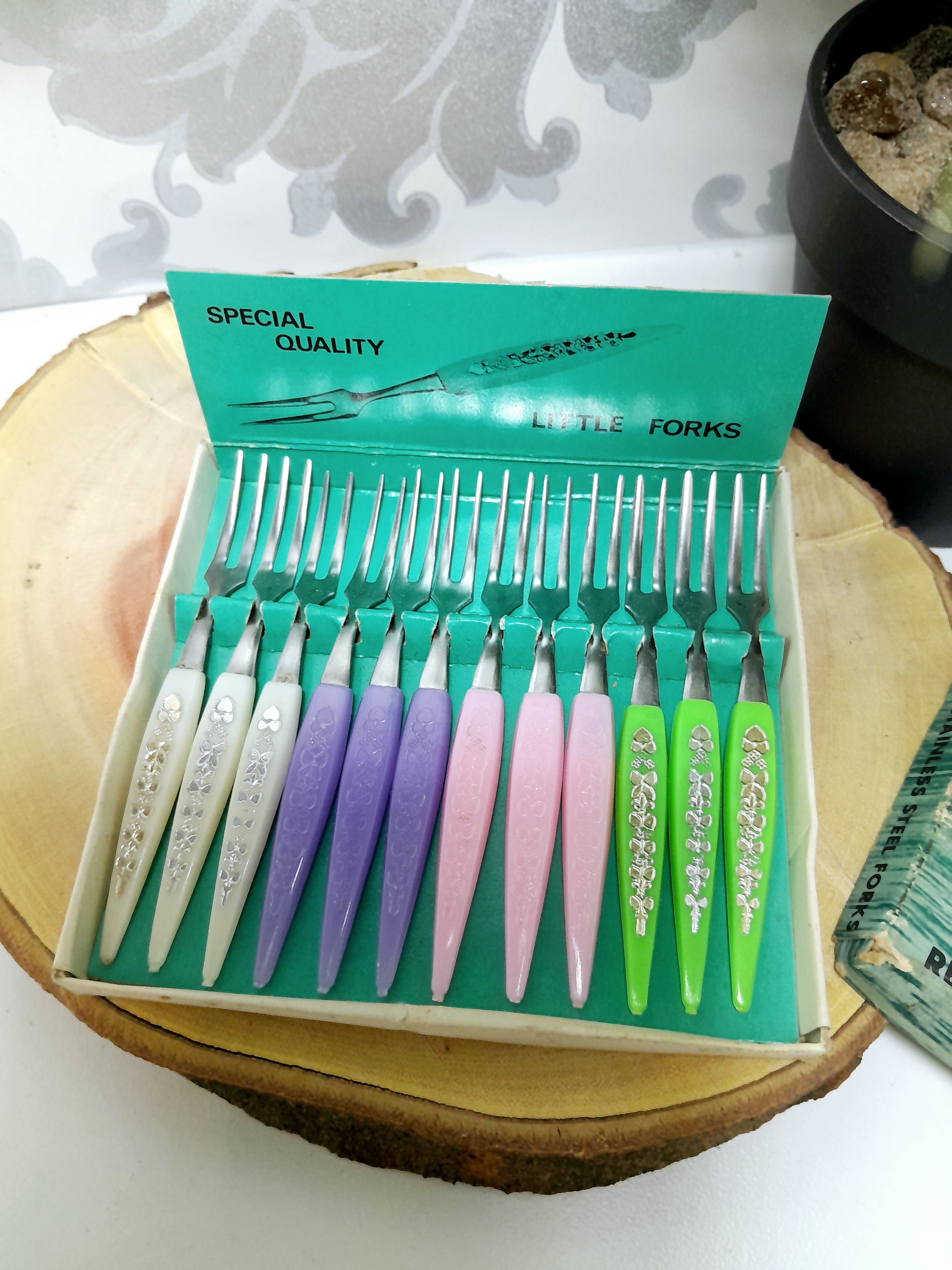 Complete Boxed Set Of Little Forks For Hors d' Oeuvres
