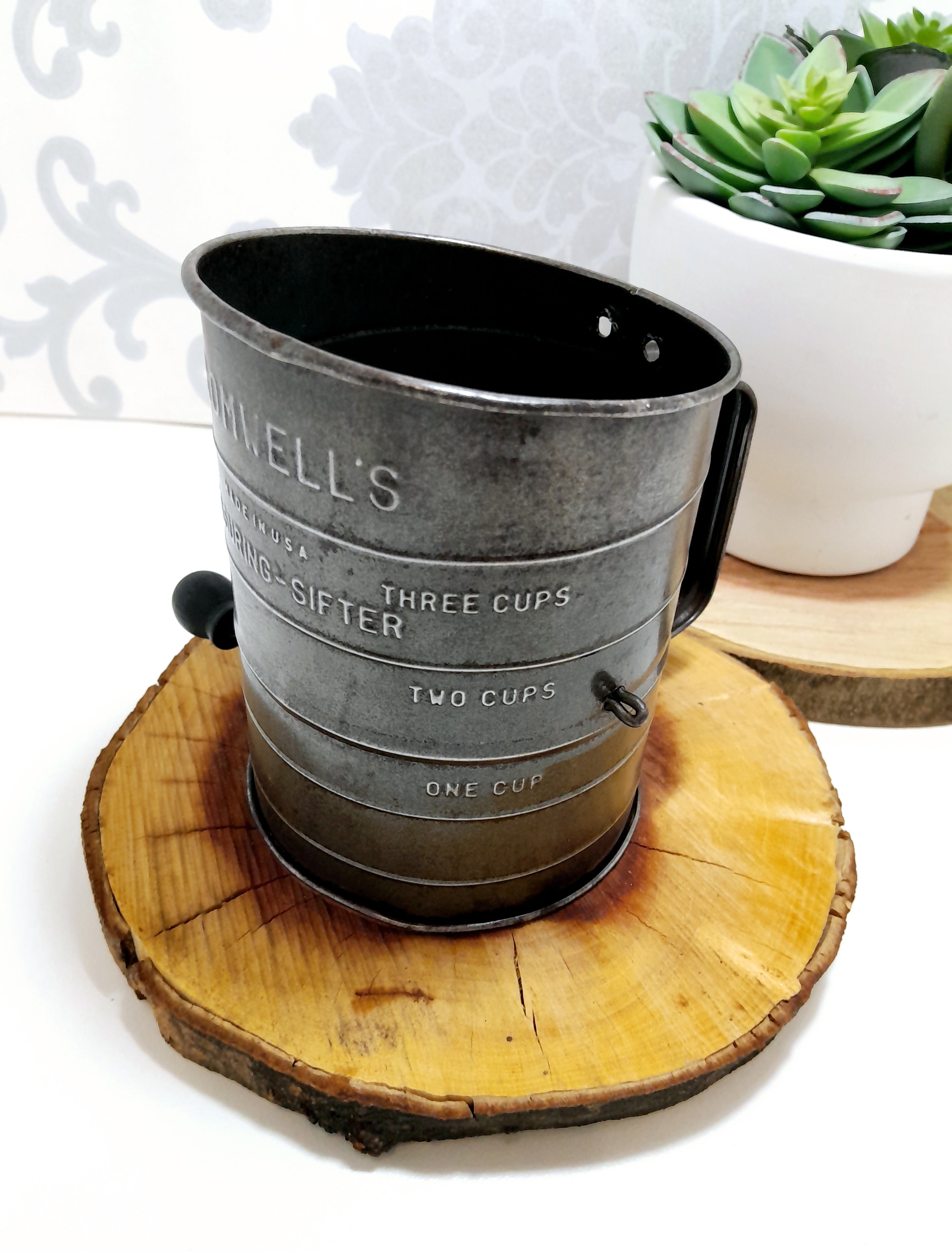 Vintage Iconic Kitchen Classic Bromwell’s Three-Cup Flour Sifter