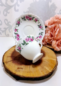 Vintage Fine Bone China Queen Anne Tea Duo – Cup & Saucer – Pattern 8343
